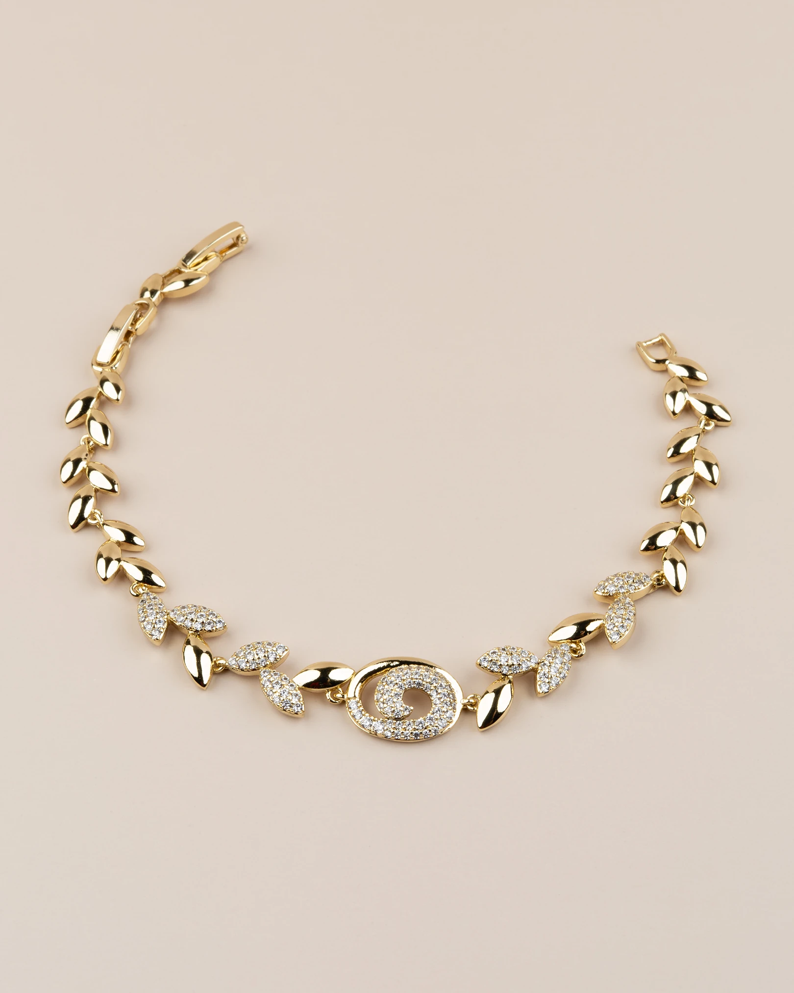 Serevia Gömme Zirkon Taşlı Başak Model 14K Xuping Bileklik