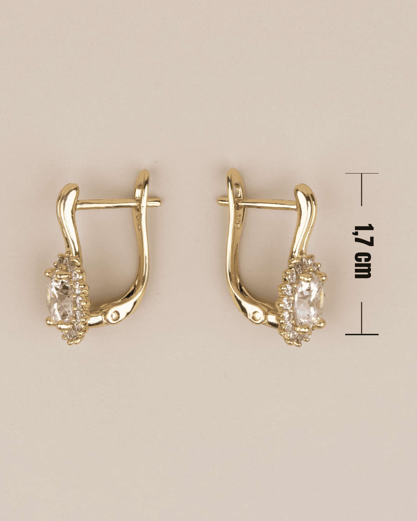 Brilloria Zirkon Taşlı 14K Xuping Küpe