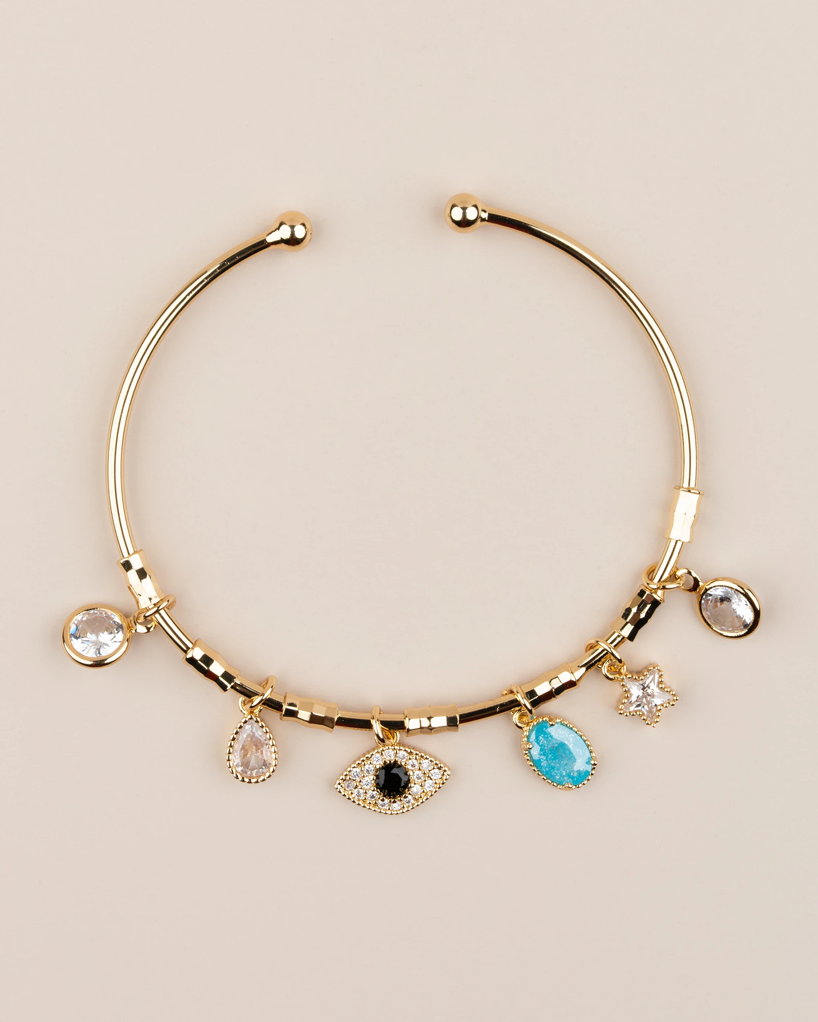 Avaluna Ayarlanabilir Göz Charm Kelepçe Bileklik