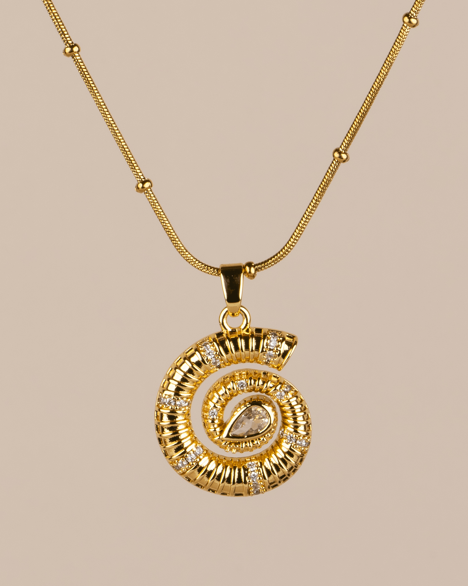 Solvera Spiral Çelik Kolye