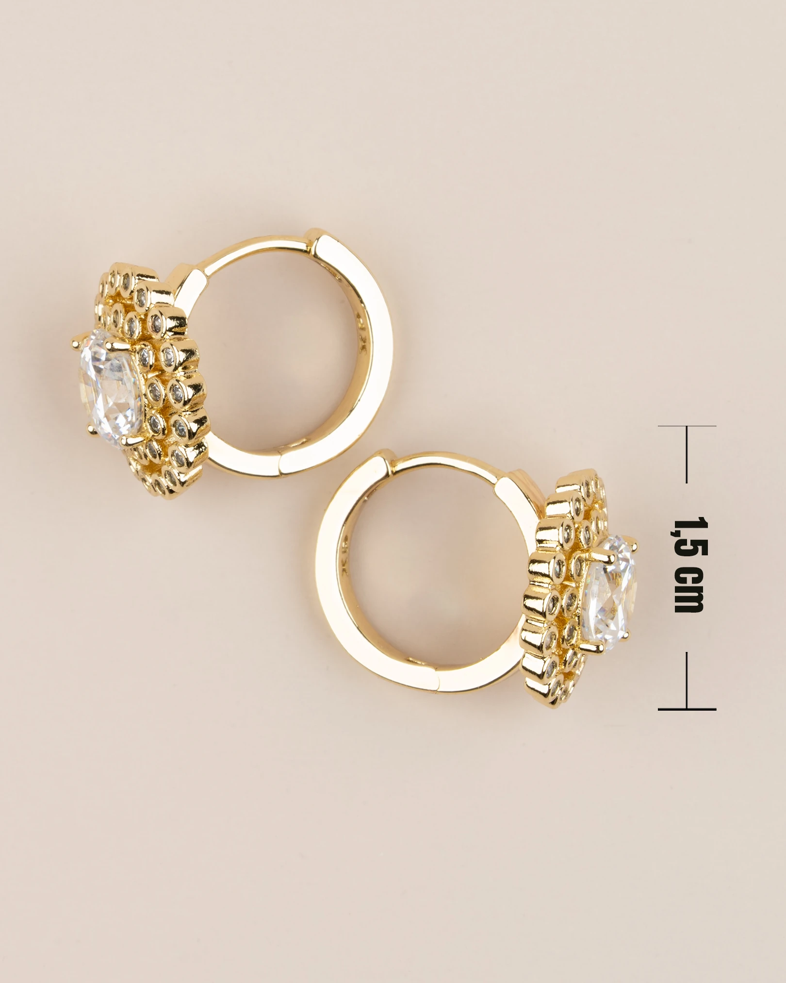 Marisella Yuvarlak Zirkon Taşlı Halka Xuping Küpe