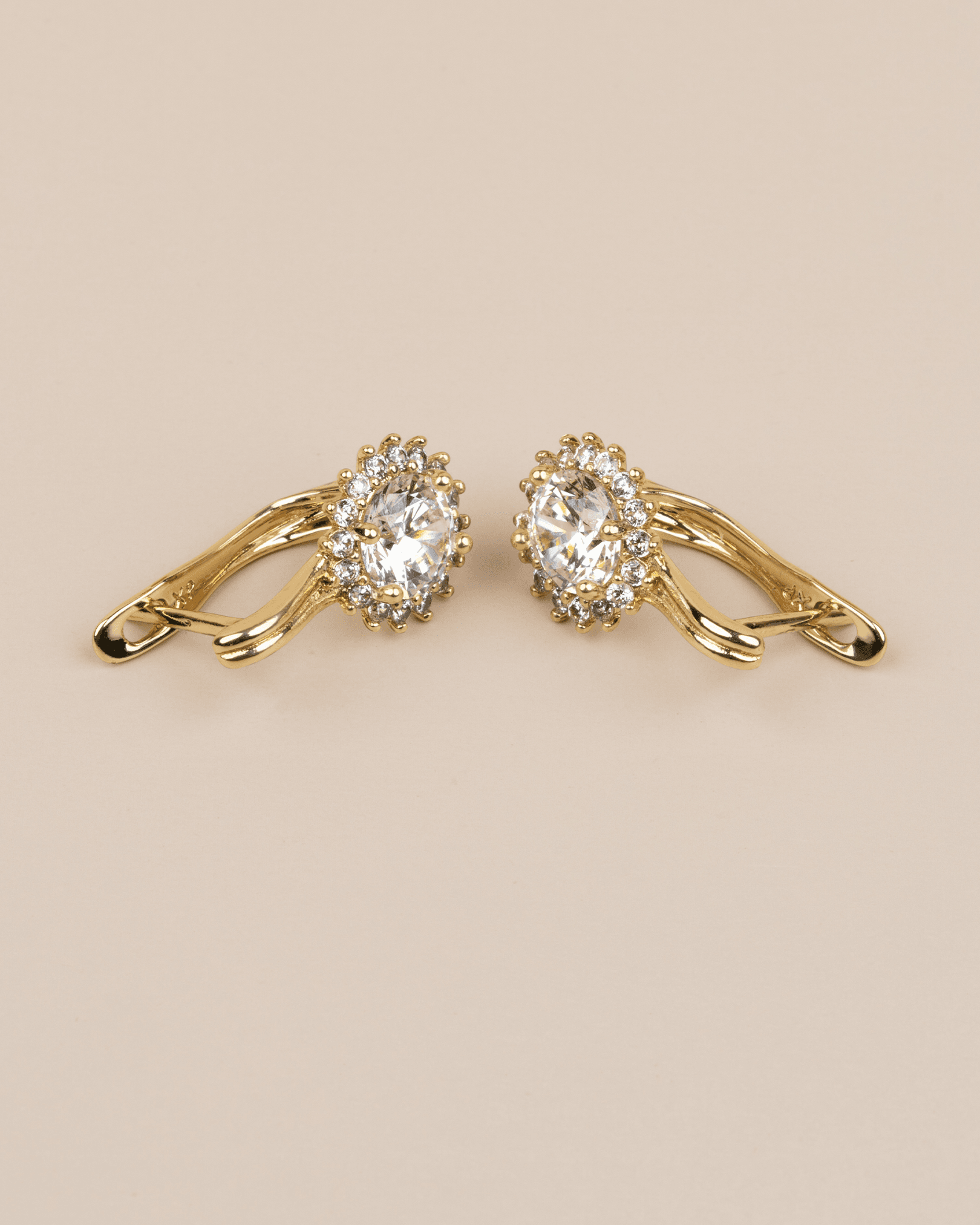Brilloria Zirkon Taşlı 14K Xuping Küpe
