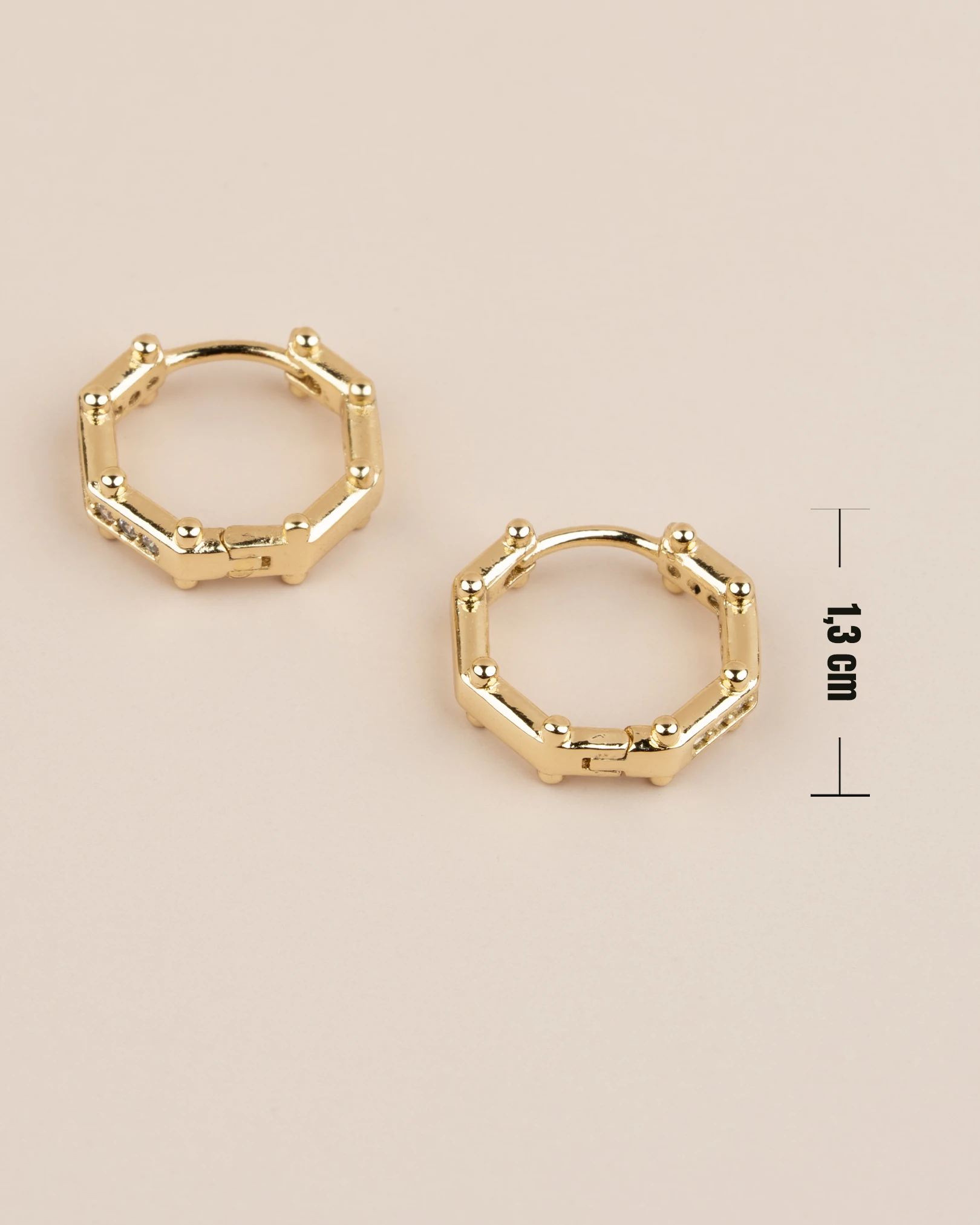 Octavia Minimal Sekizgen Halka Xuping Küpe