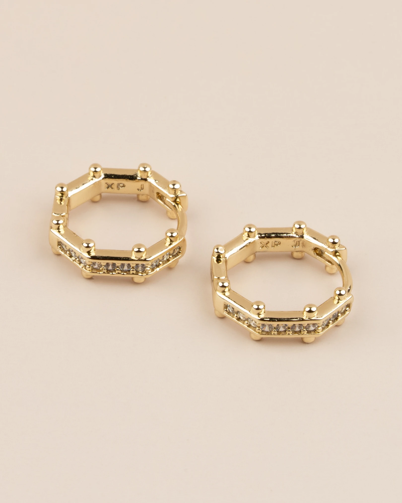 Octavia Minimal Sekizgen Halka Xuping Küpe