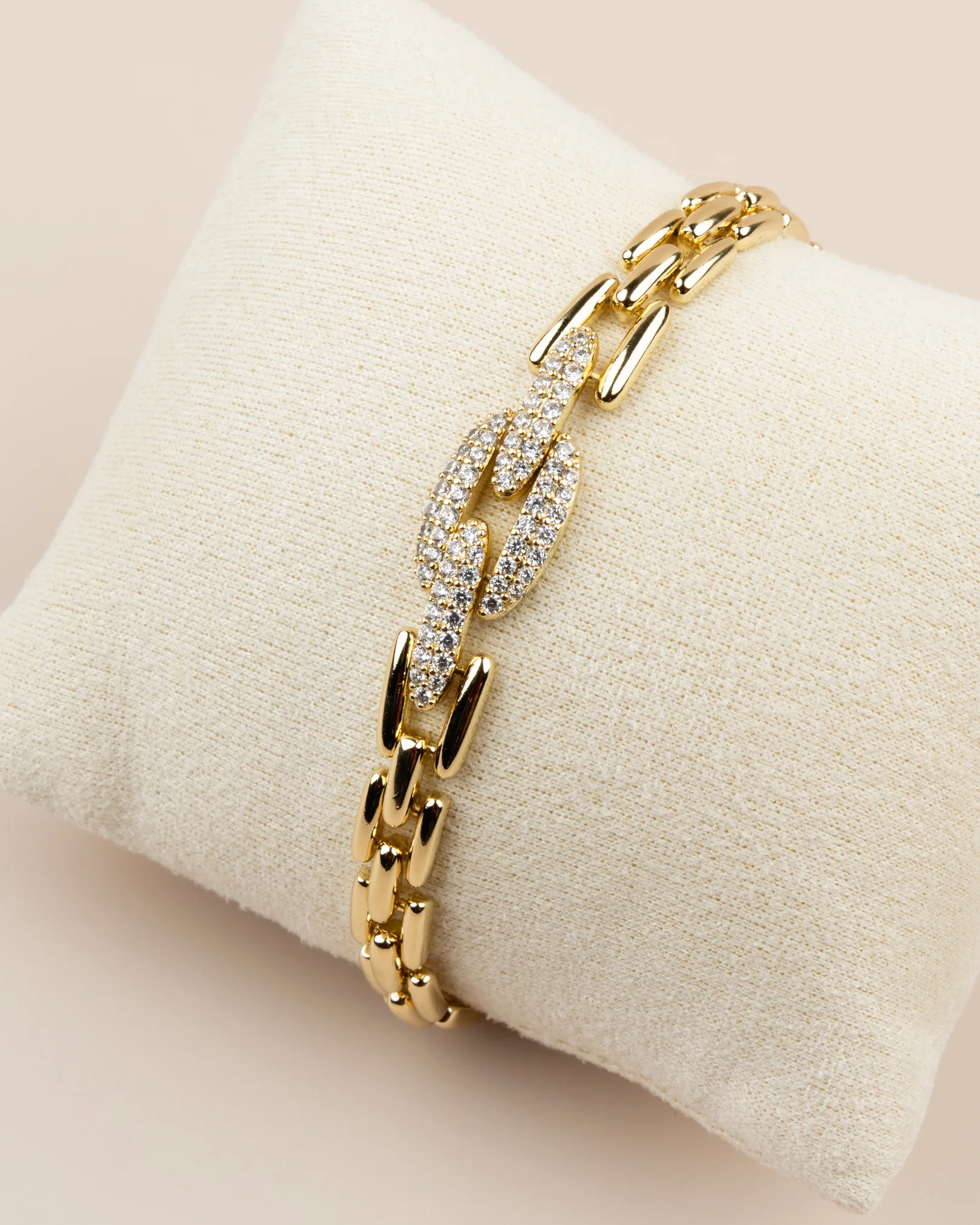 Arvella Link Gömme Zirkon Taşlı Taşlı 14K Xuping Bileklik