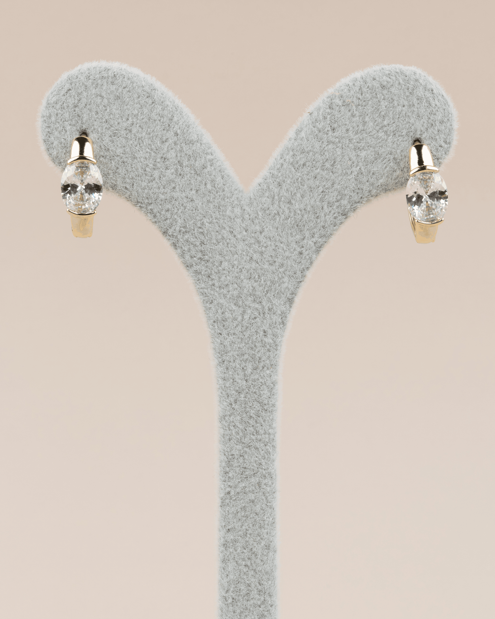 Orlavia Oval Zirkon Taşlı Minimal Halka Xuping Küpe
