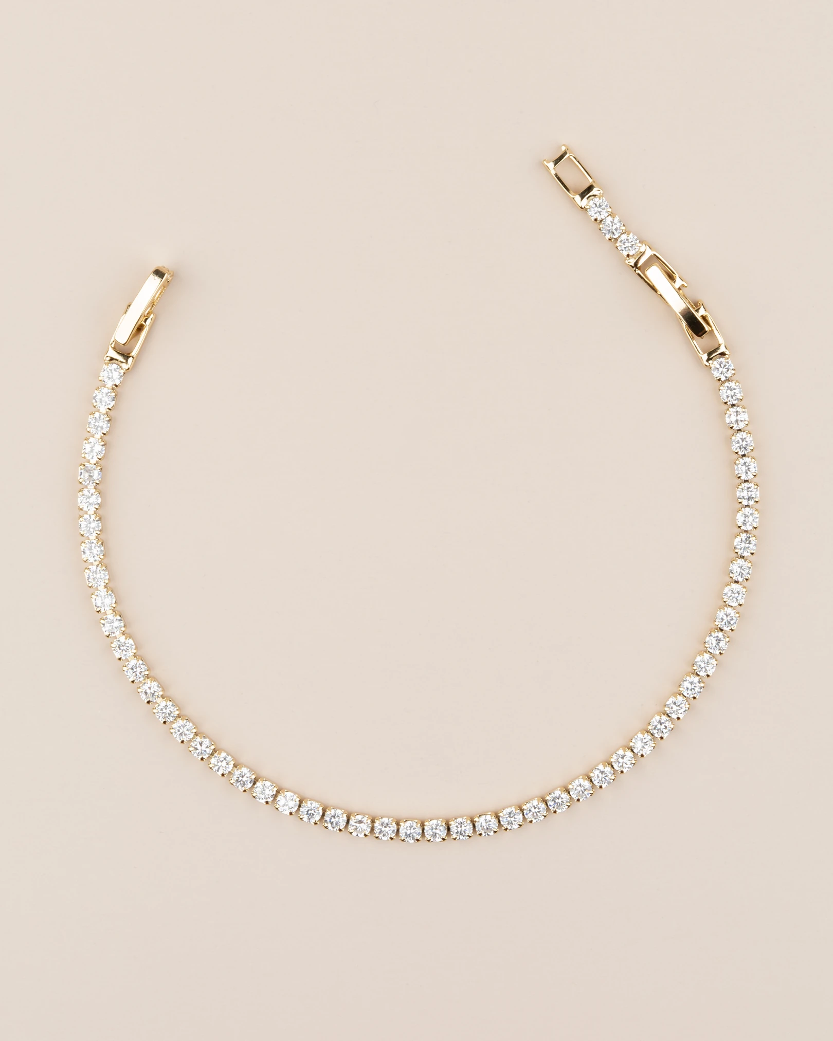 Silvaya Zirkon Taşlı İnce Suyolu 14K Xuping Bileklik