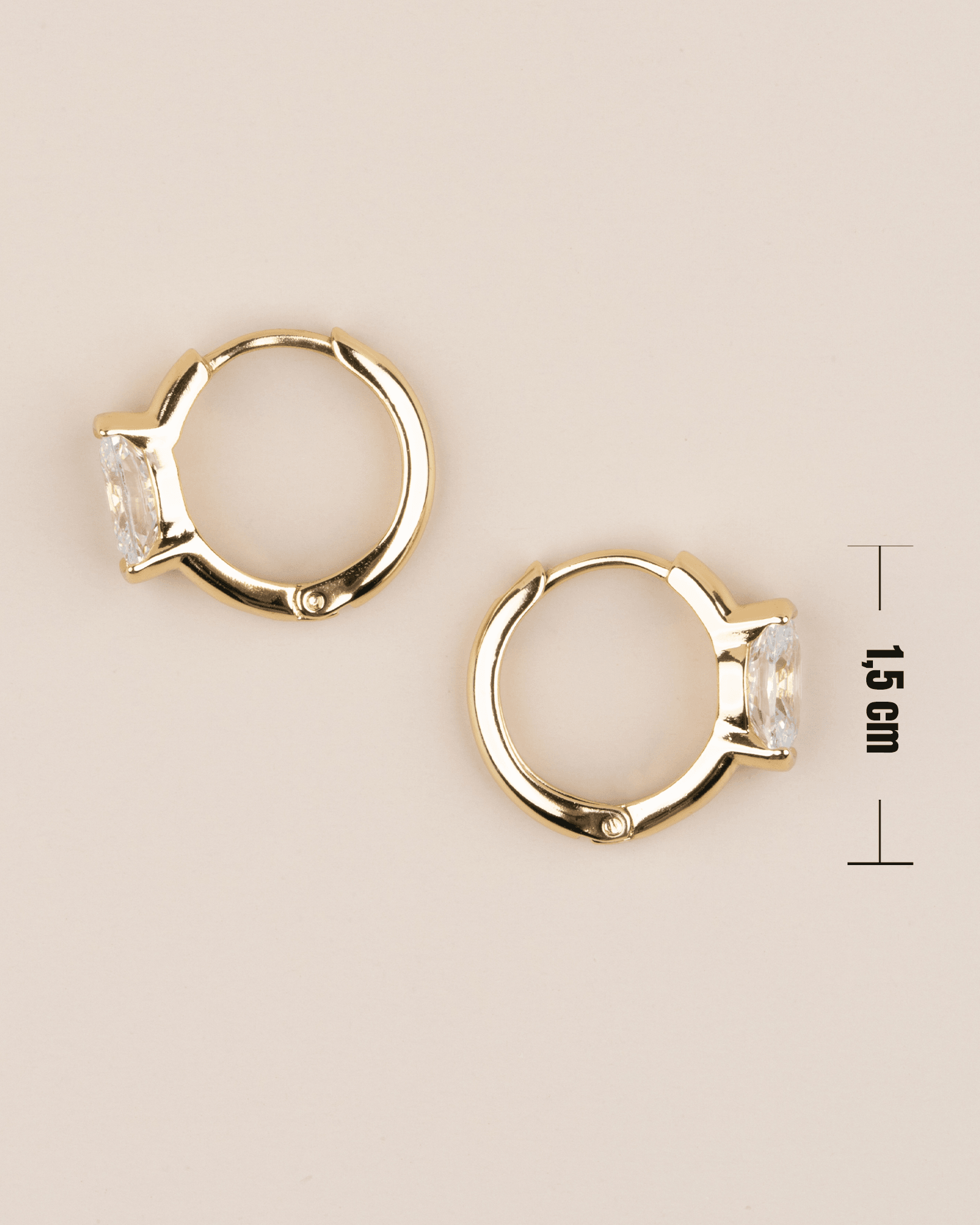 Orlavia Oval Zirkon Taşlı Minimal Halka Xuping Küpe
