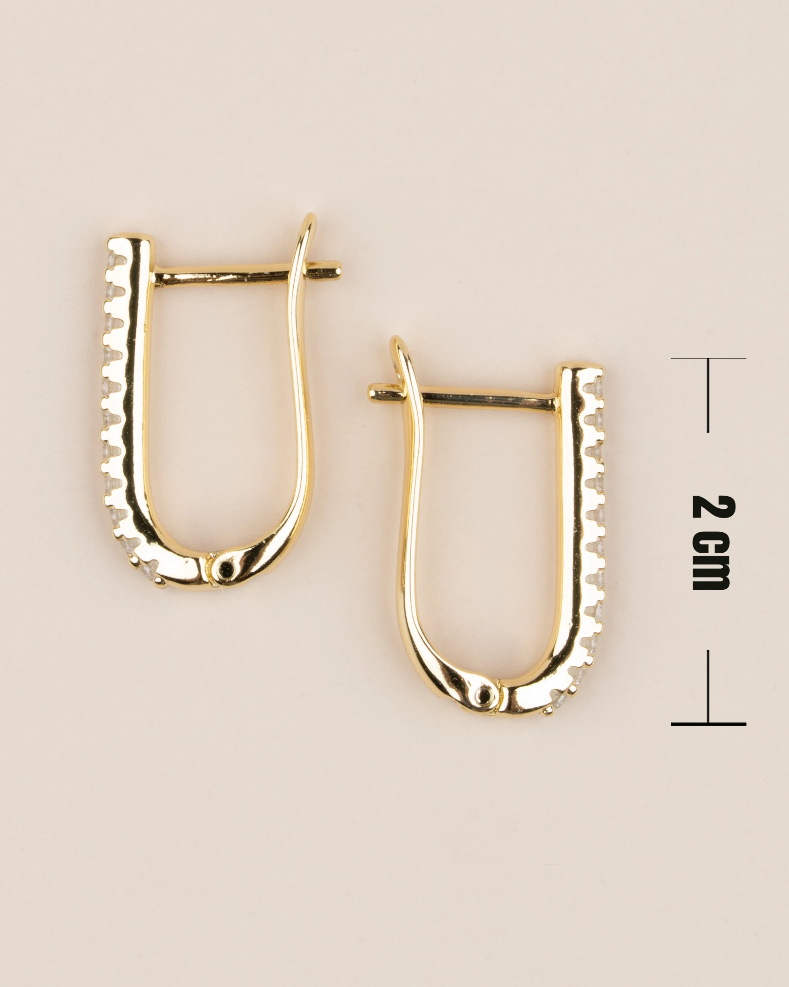 Serenelle Gömme Zirkon Taşlı İnce U Xuping Küpe