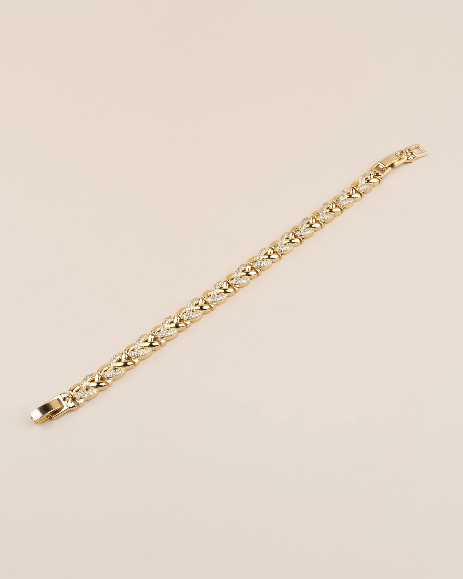 Lurevya Gömme Taşlı Üç Örgü Xuping Bileklik