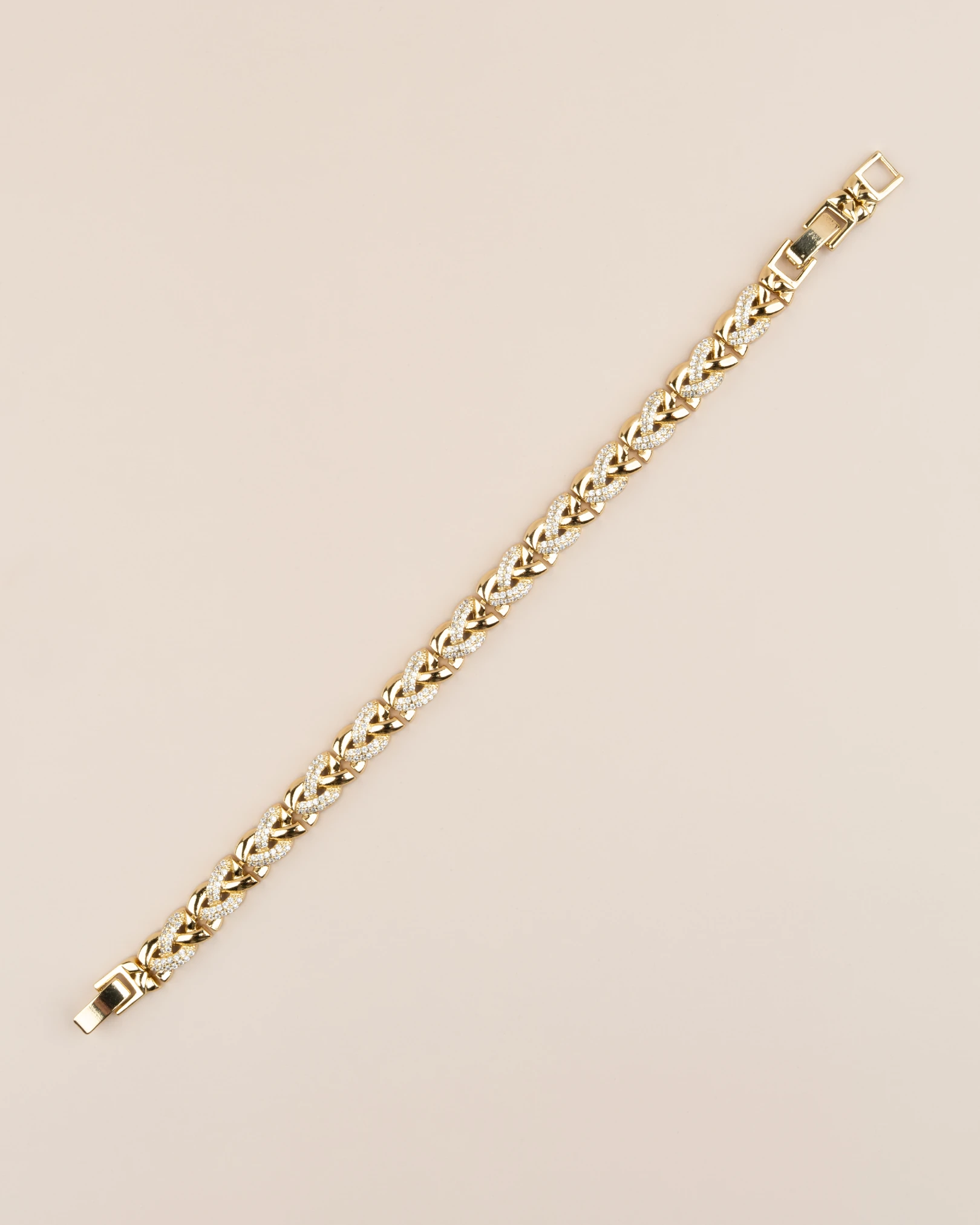 Lurevya Gömme Taşlı Üç Örgü Xuping Bileklik