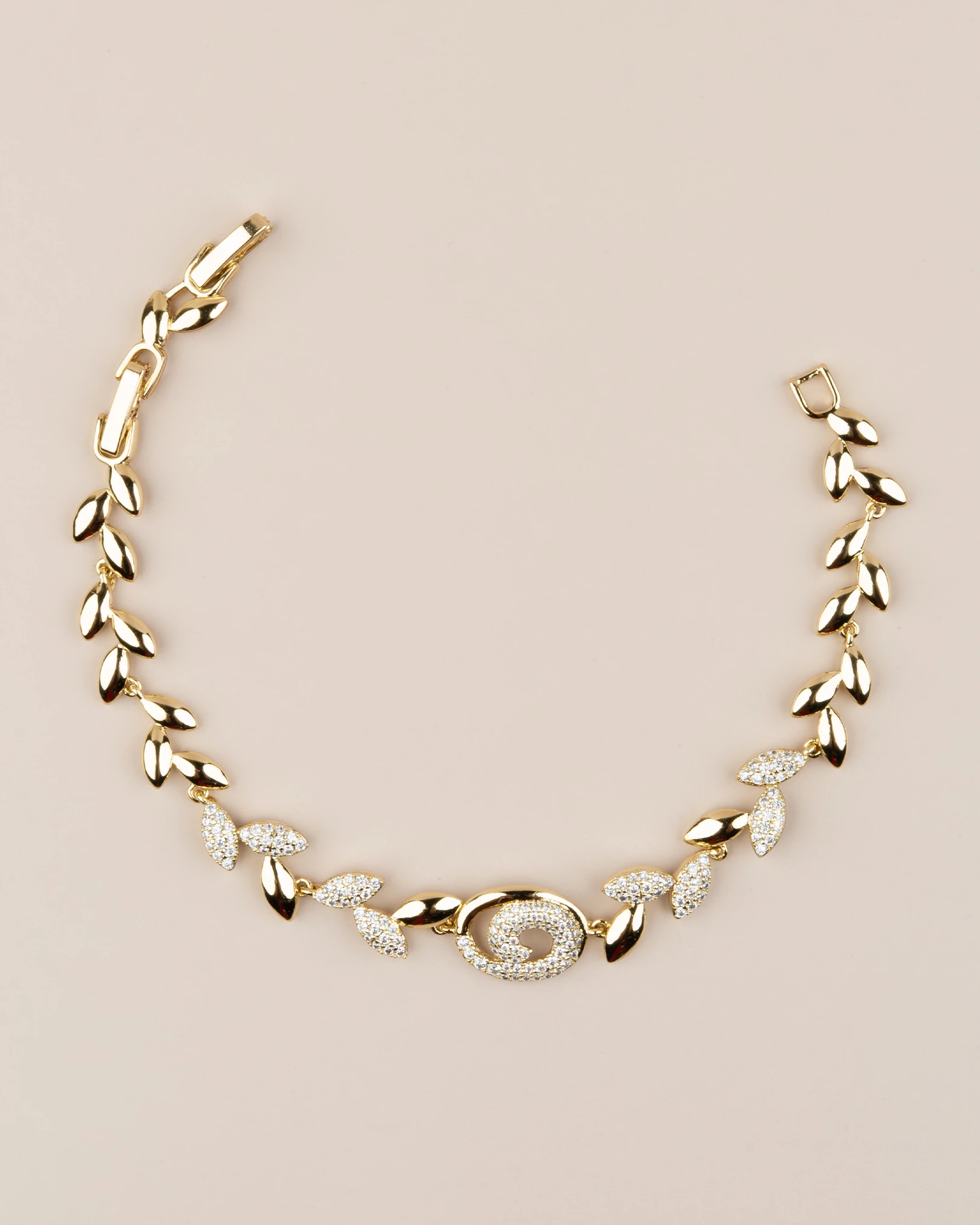 Serevia Gömme Zirkon Taşlı Başak Model 14K Xuping Bileklik