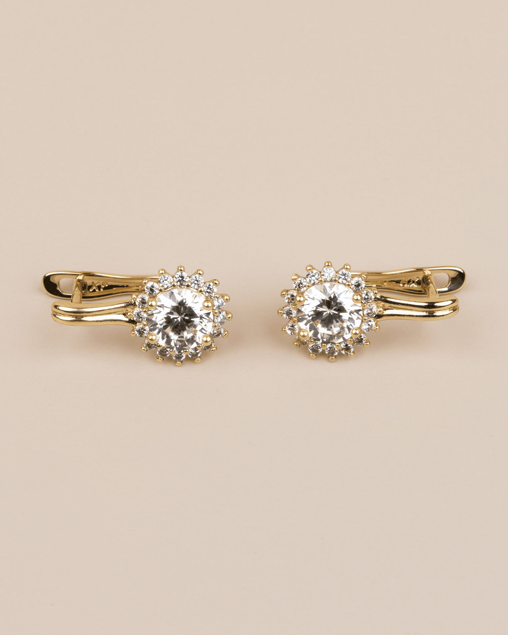 Brilloria Zirkon Taşlı 14K Xuping Küpe