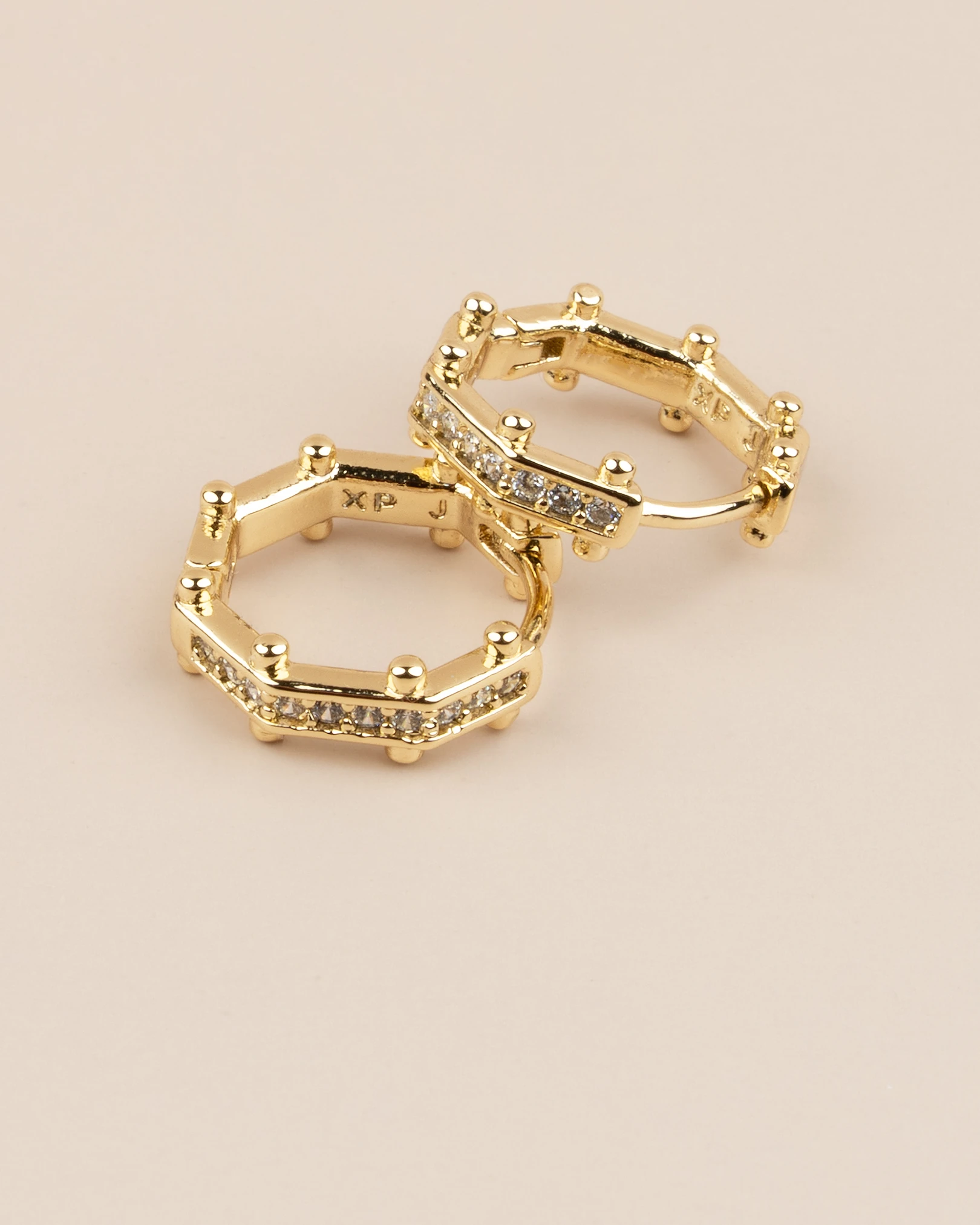 Octavia Minimal Sekizgen Halka Xuping Küpe