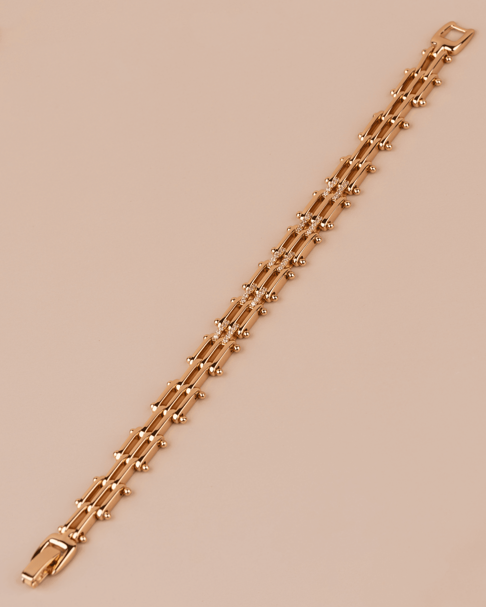 Xuping Rose Gold Zirkon Taşlı Örgü Bileklik