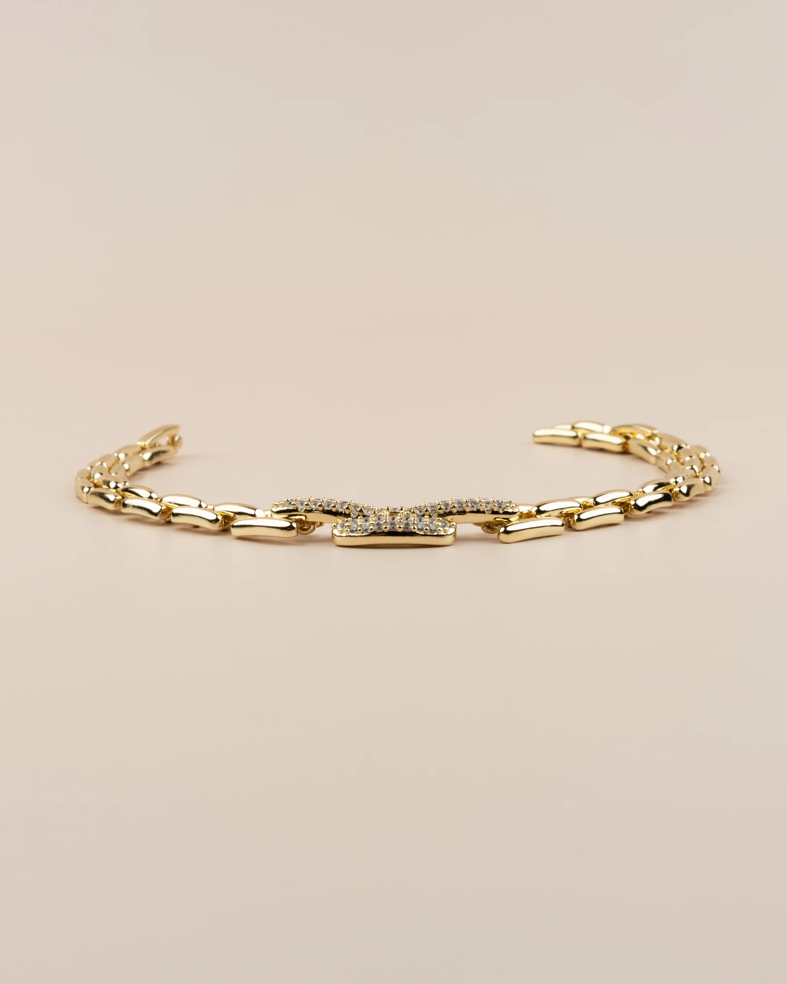 Arvella Link Gömme Zirkon Taşlı Taşlı 14K Xuping Bileklik