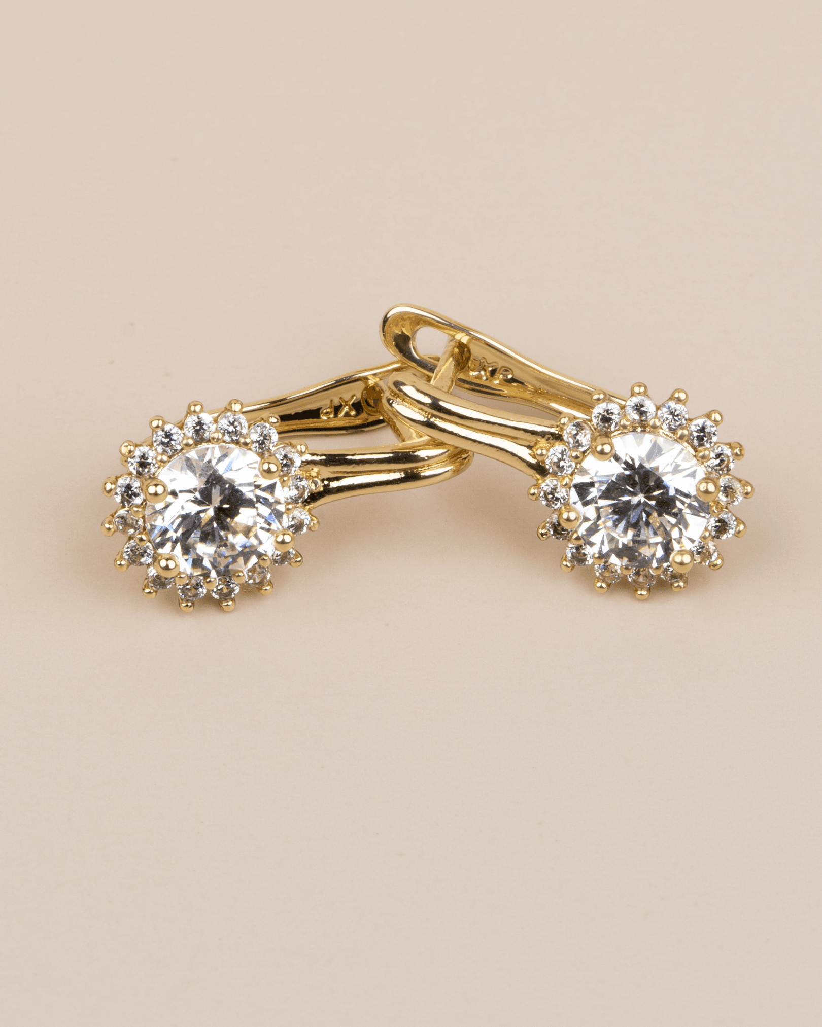 Brilloria Zirkon Taşlı 14K Xuping Küpe