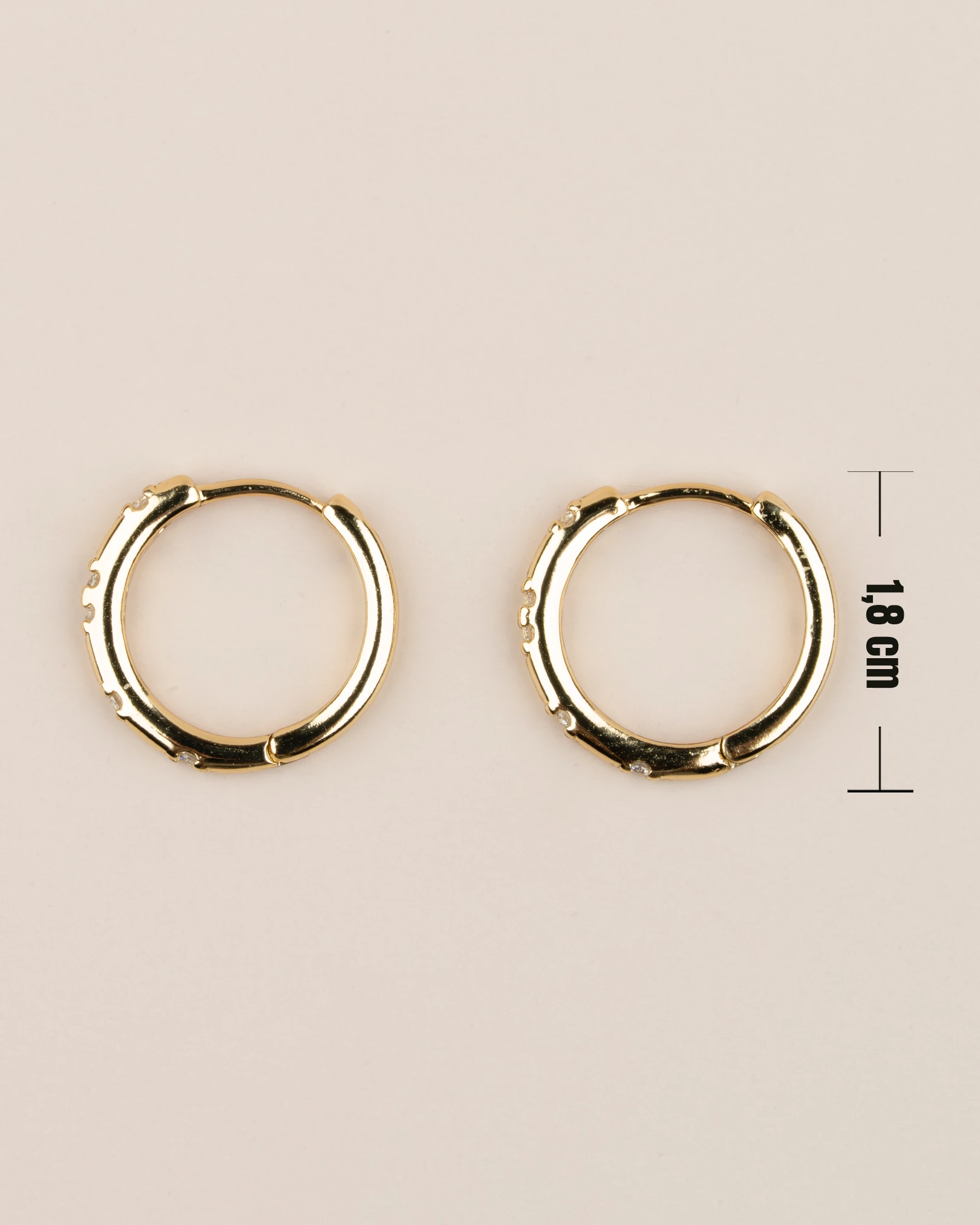 Orlisse Zirkon Taşlı İnce Halka Xuping Küpe