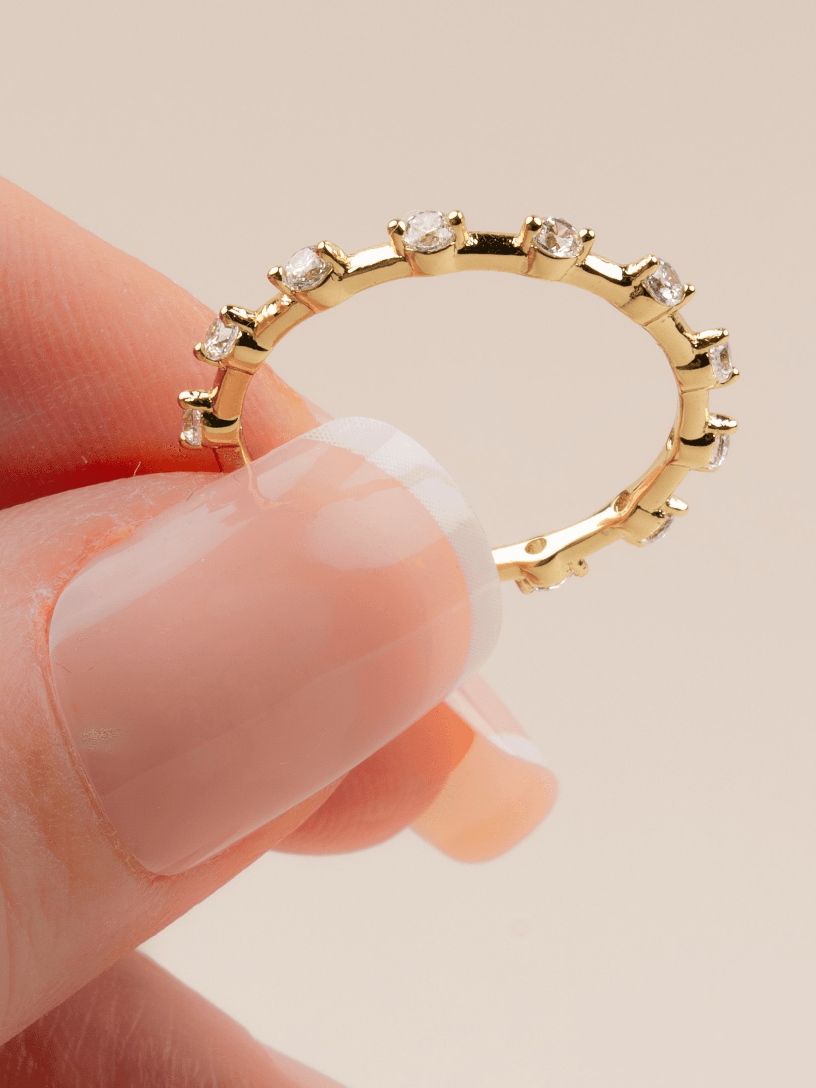 Minorelle İnce Minimal Tam Tur 14K Xuping Yüzük