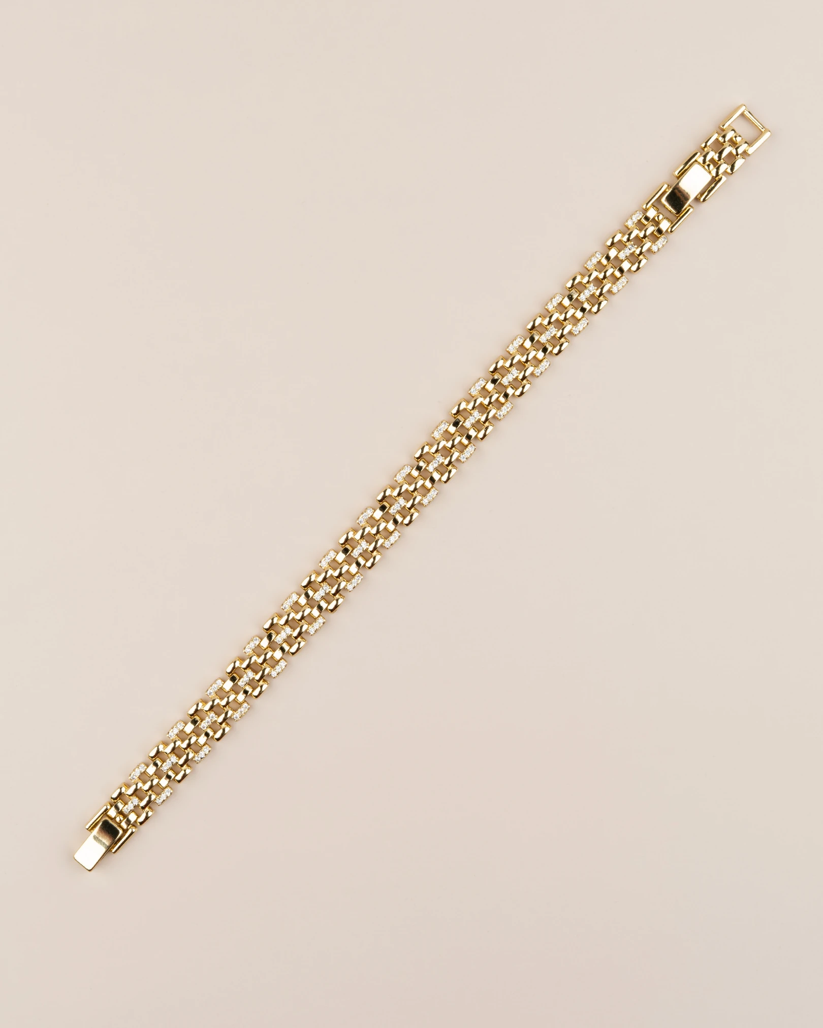 Lumia Gömme Zirkon Taşlı Hasır Kordon 14K Xuping Bileklik