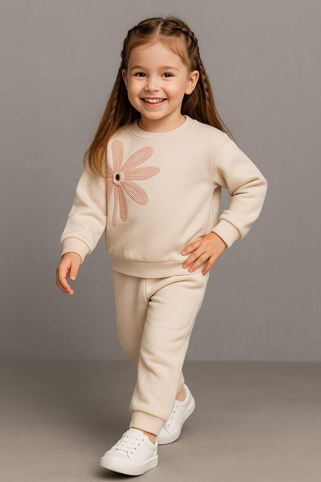 BÜYÜK ÇİÇEK NAKIŞLI EŞOFMAN TAKIMI 