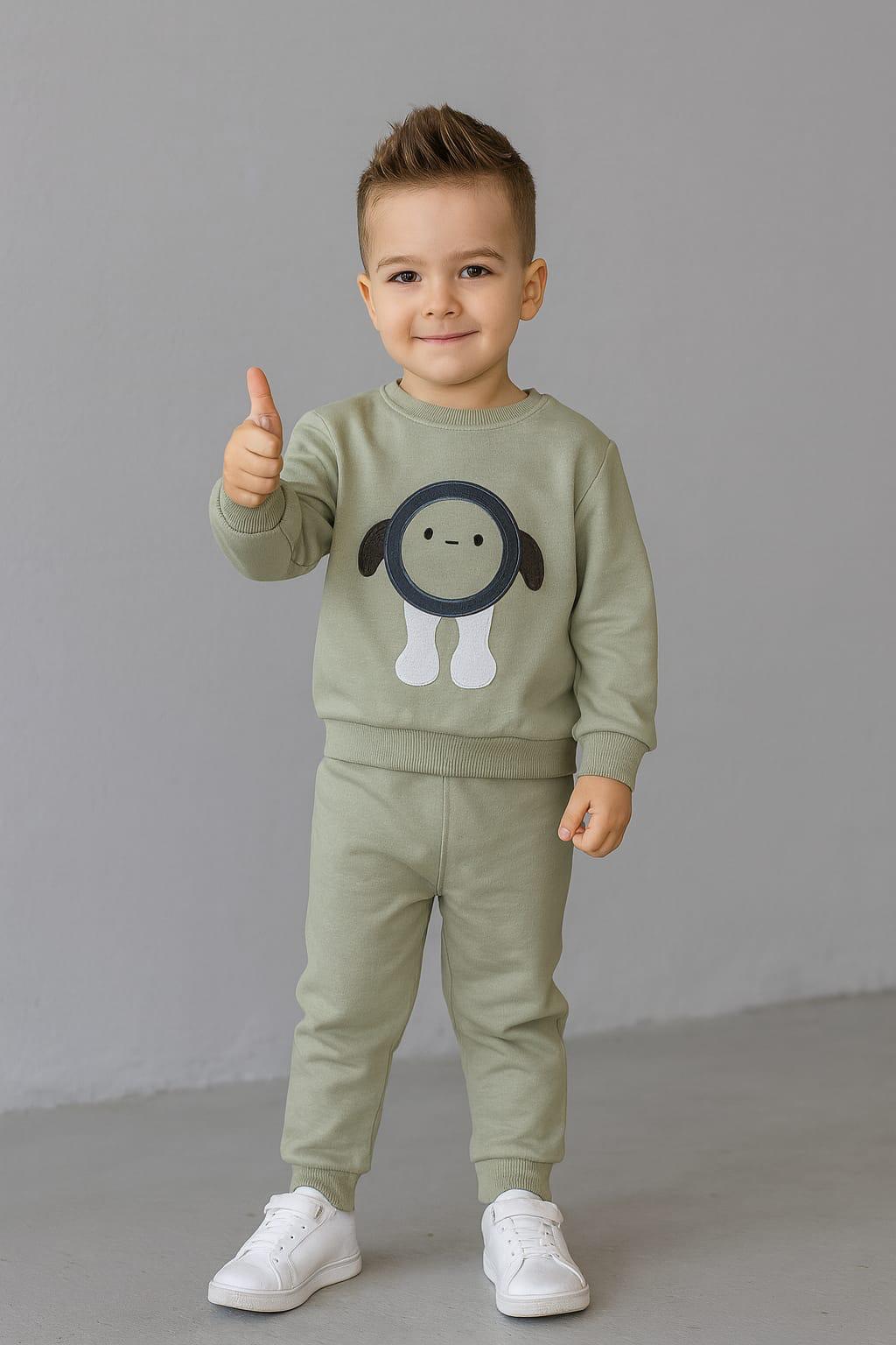 ERKEK ÇOCUK NAKIŞLI EŞOFMAN TAKIMI 