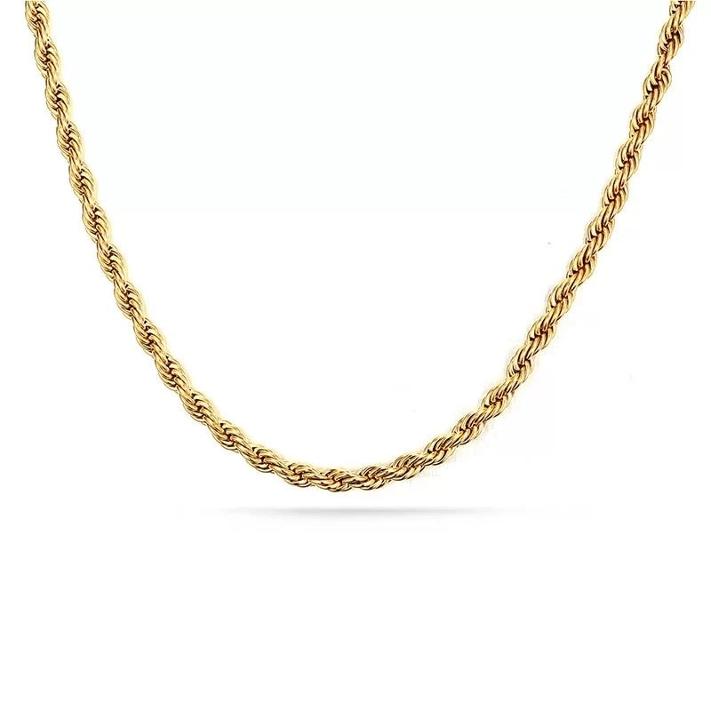 Rope Chain Gold (Paslanmaz Çelik)