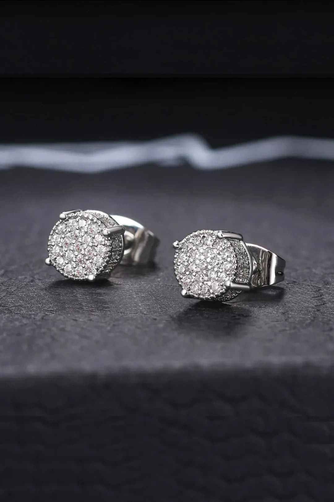 Iced Out Earring Unisex Küpe en15by Silver