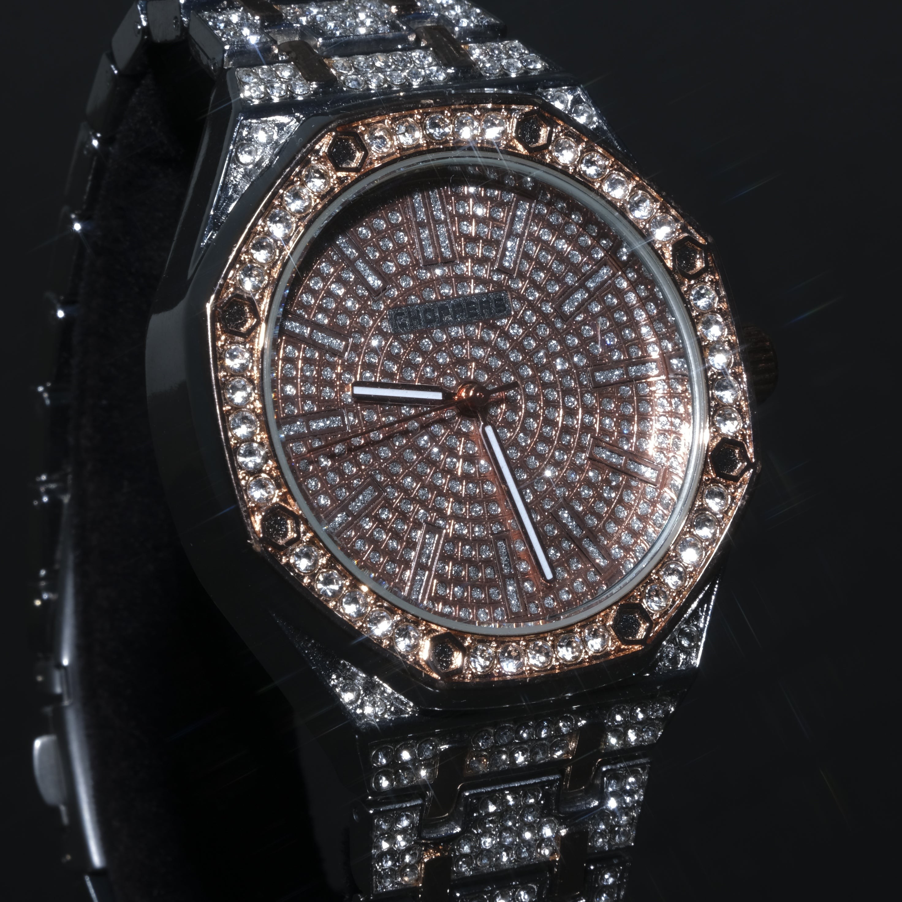 Choopers Iced Out Watch (Rose Silver)