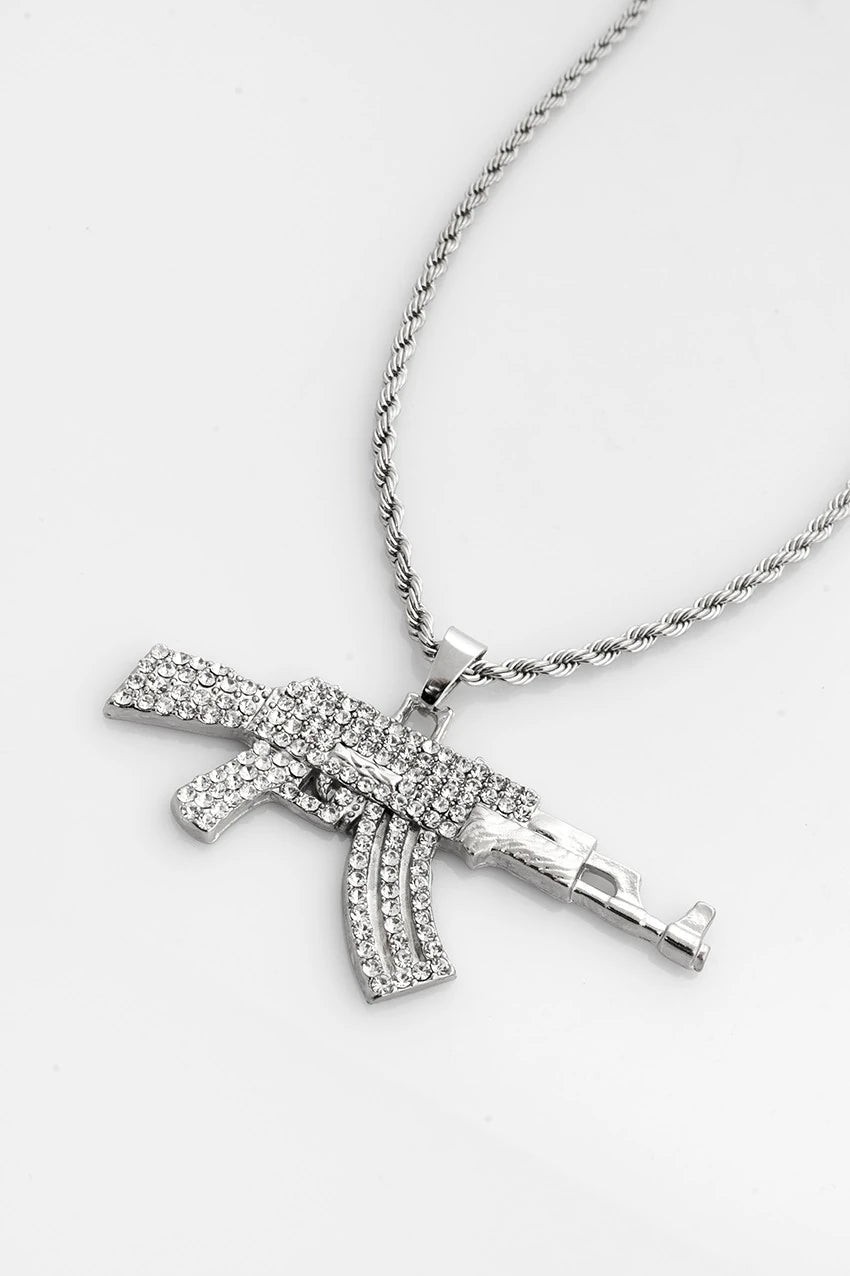 Iced Out Ak47 Pendant