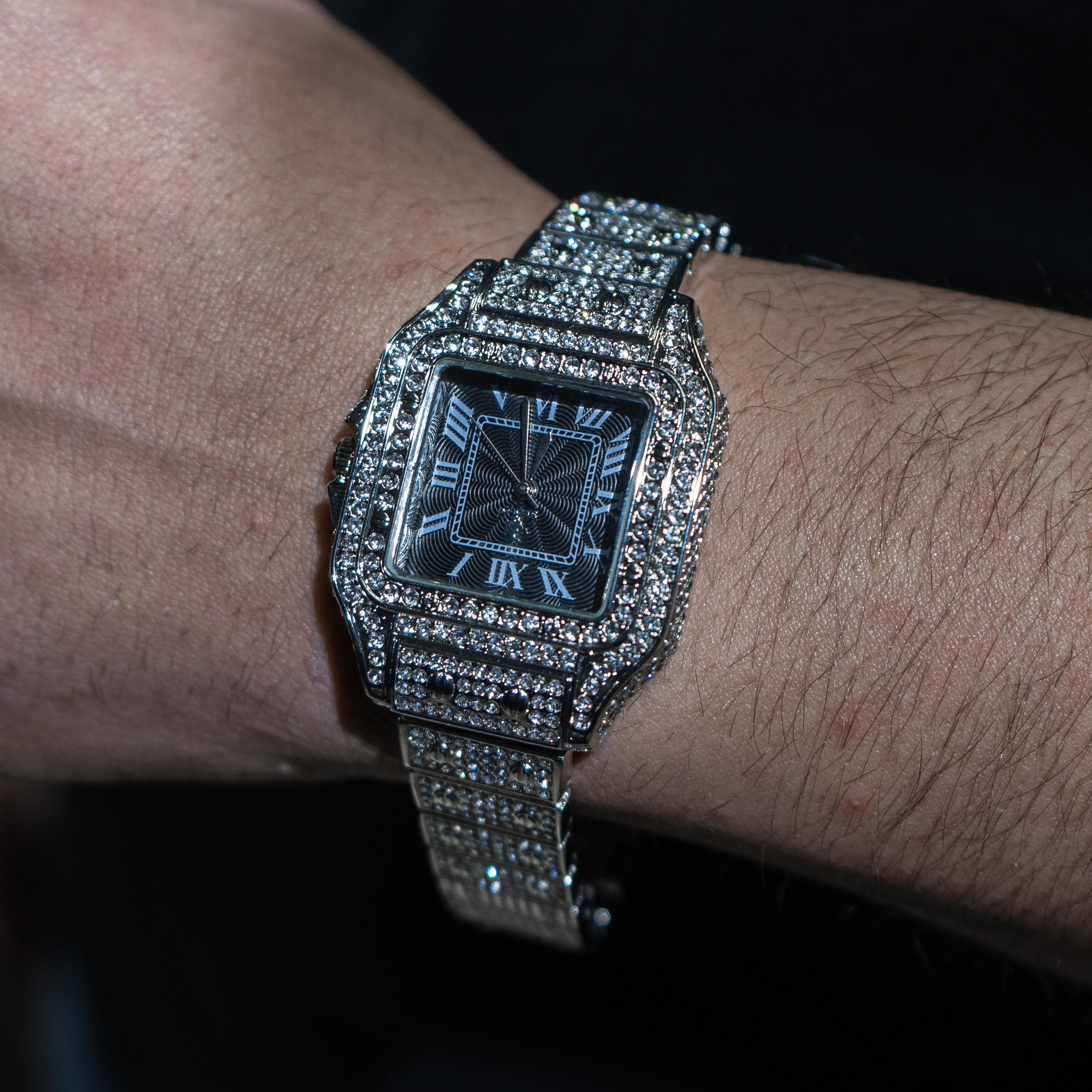 Silver Class ICED OUT WATCH SAAT