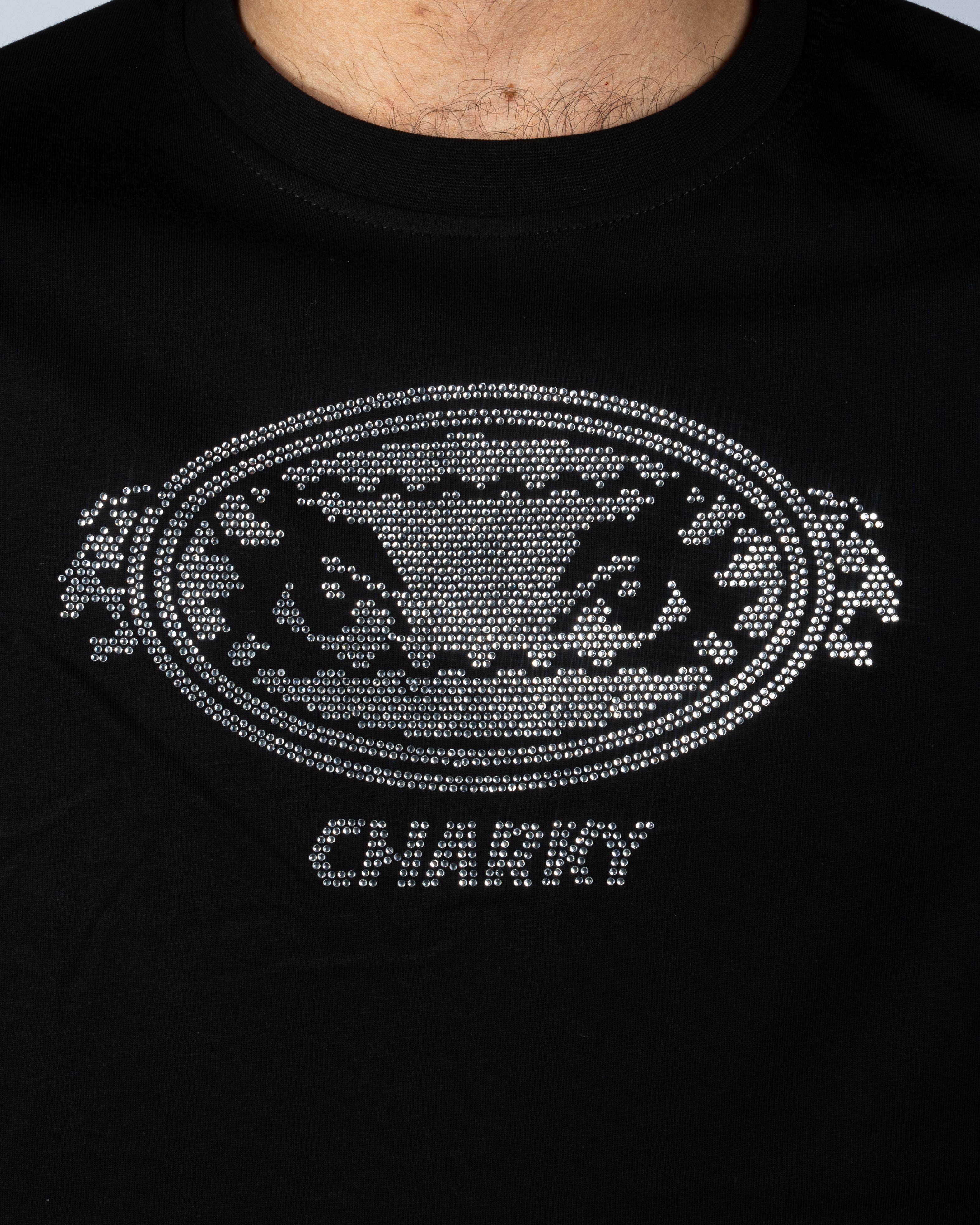 Charky Eyes Oval Rhinestone Oversize Tee RS3