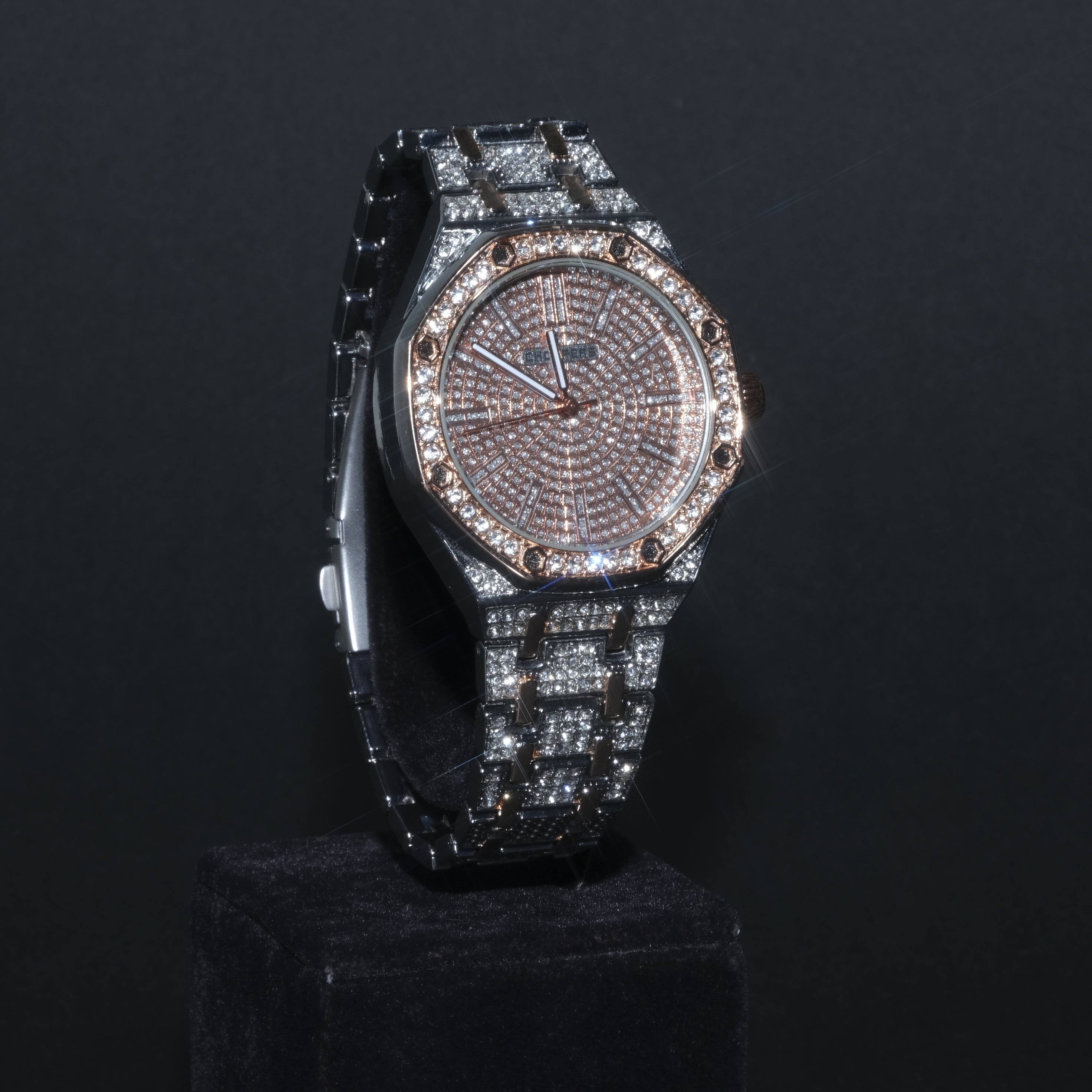 Choopers Iced Out Watch (Rose Silver)