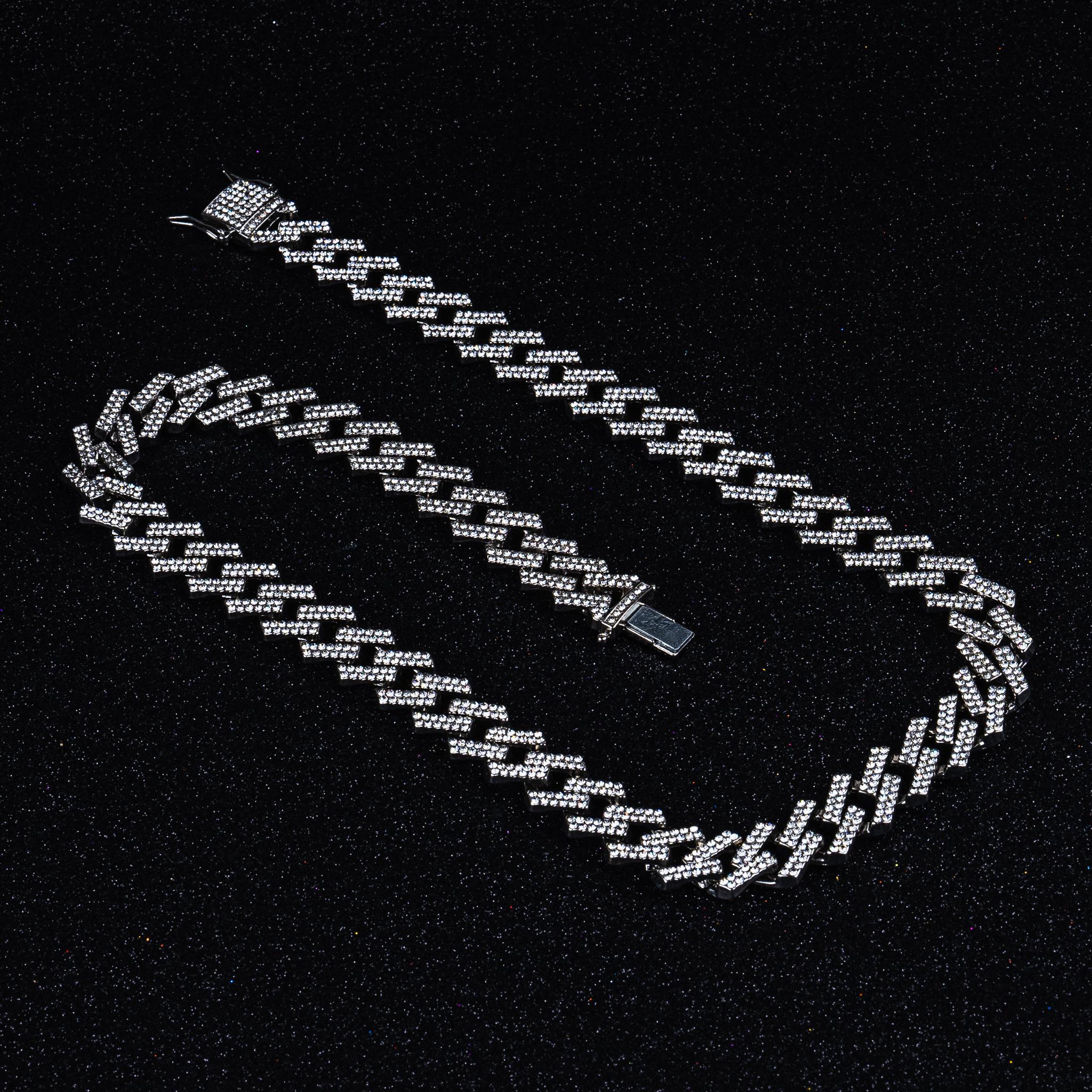 15MM Prong Chain Silver