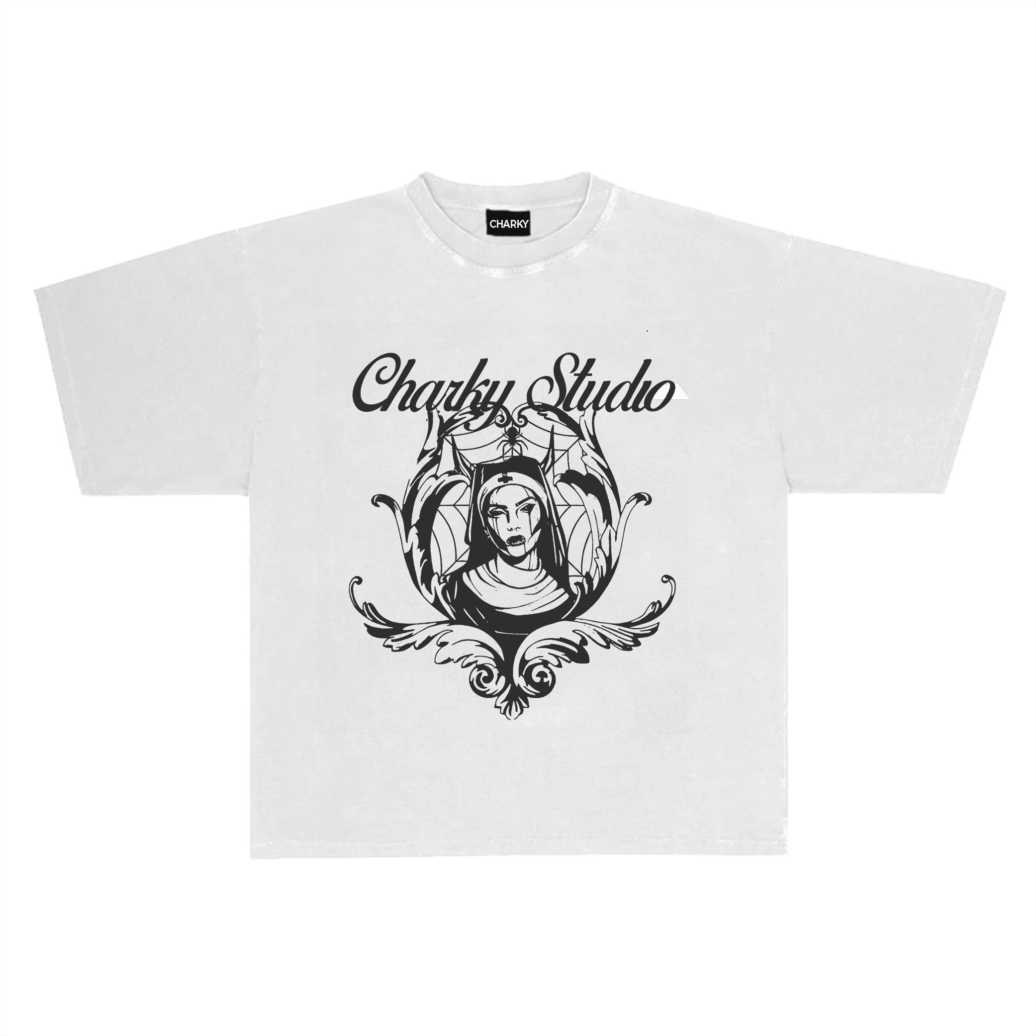 CHARKY WHITE OVERSIZE TEE TB4