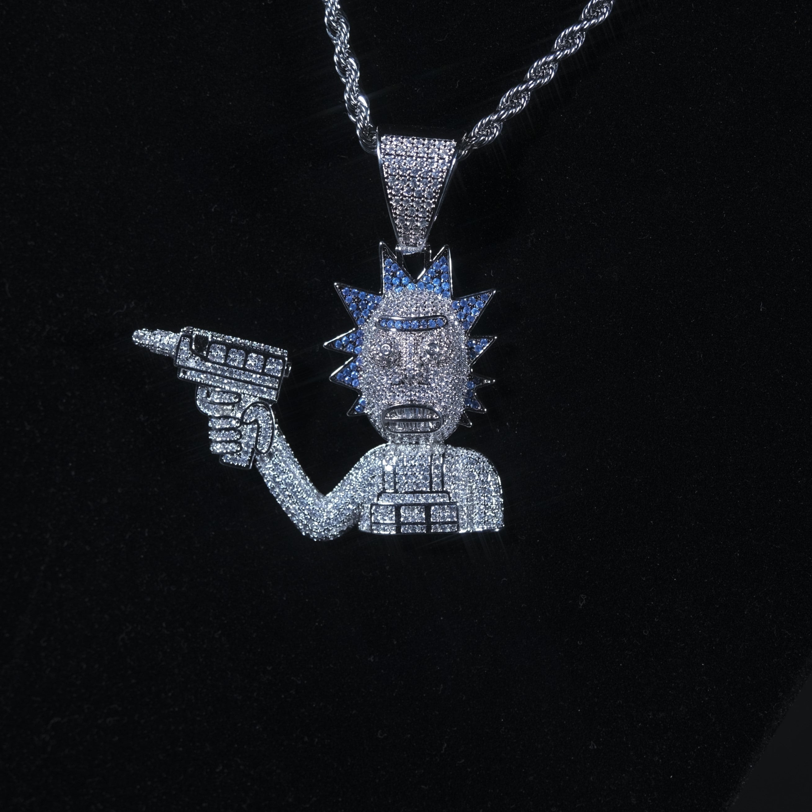 Iced Out Rick Pendant Silver