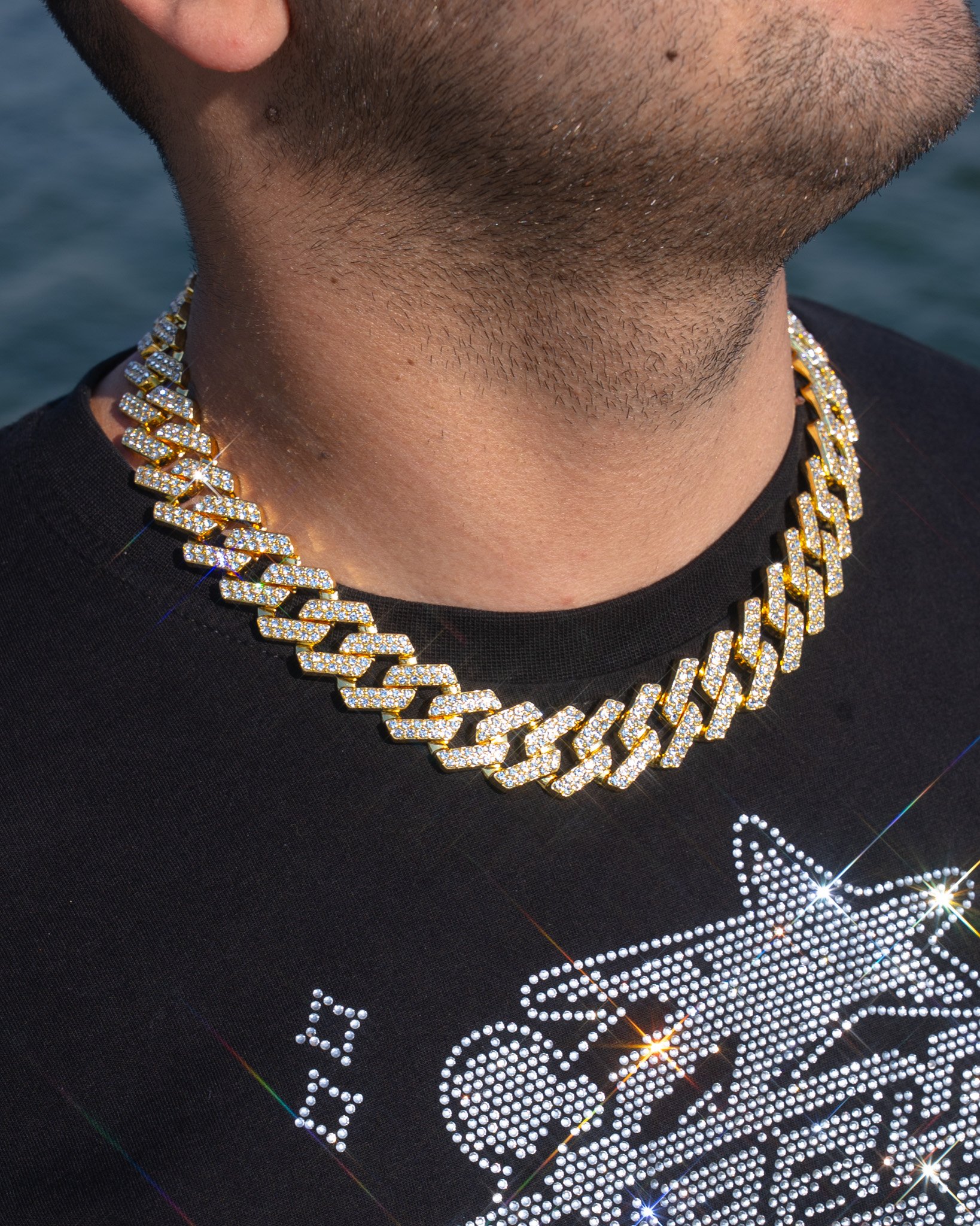 20MM Prong Cuban Chain - Gold