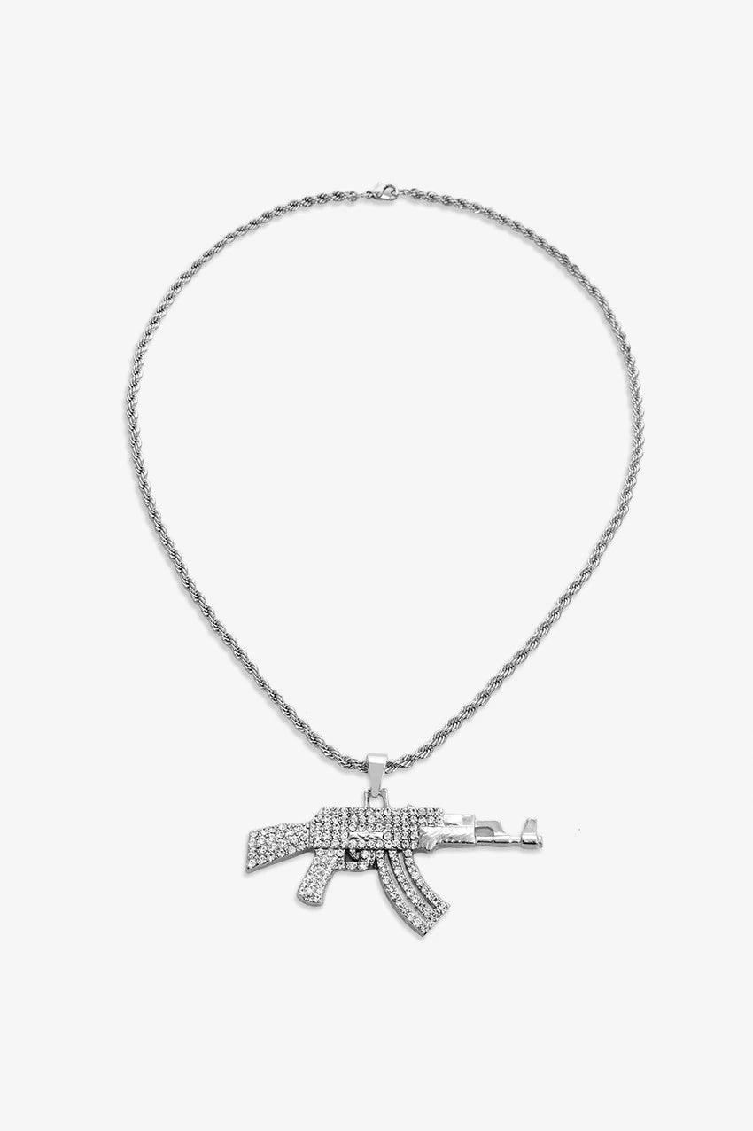 Iced Out Ak47 Pendant