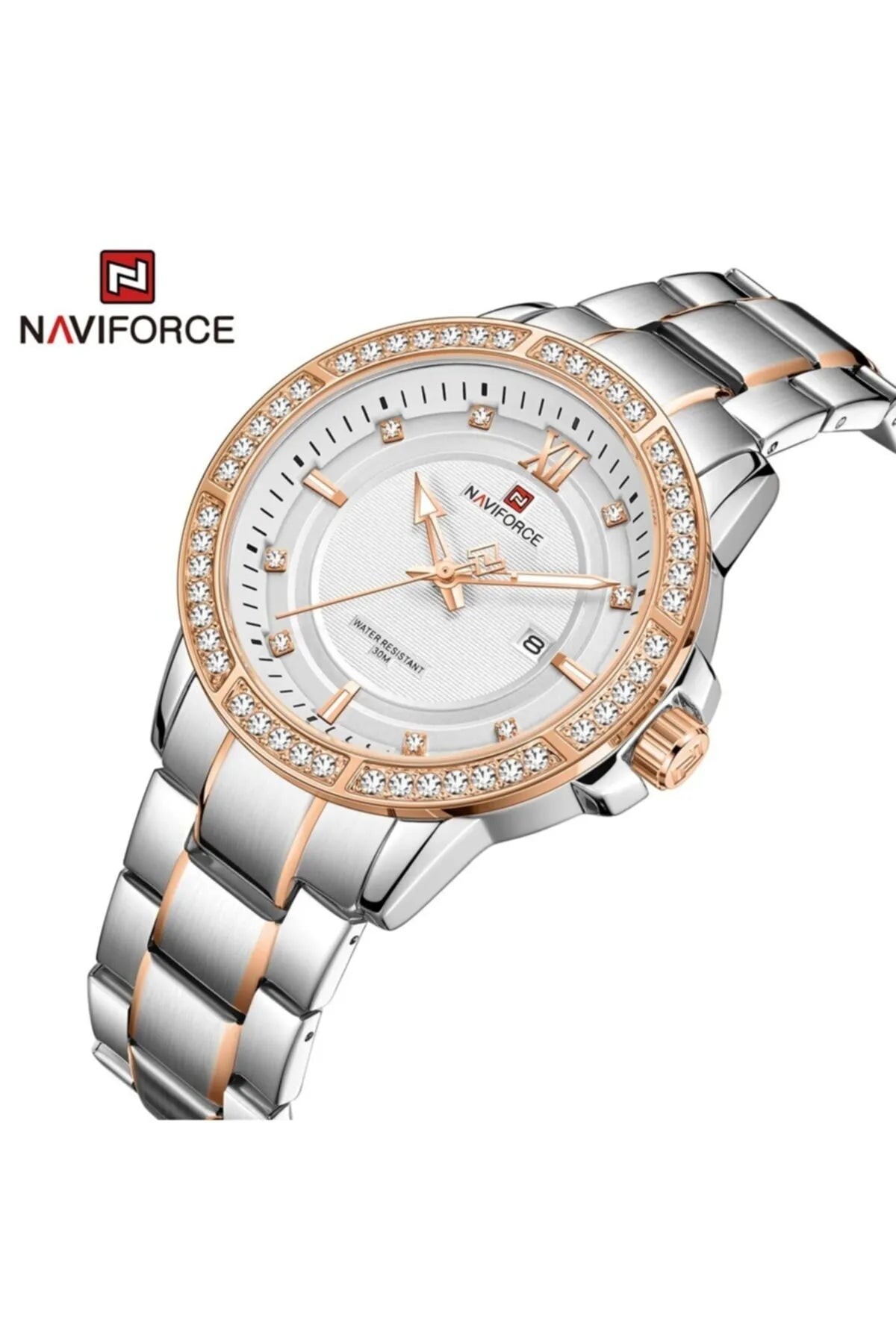 Navıforce Nf9187-srg Paslanmaz Çelik Kol Saati (Silver Rose)