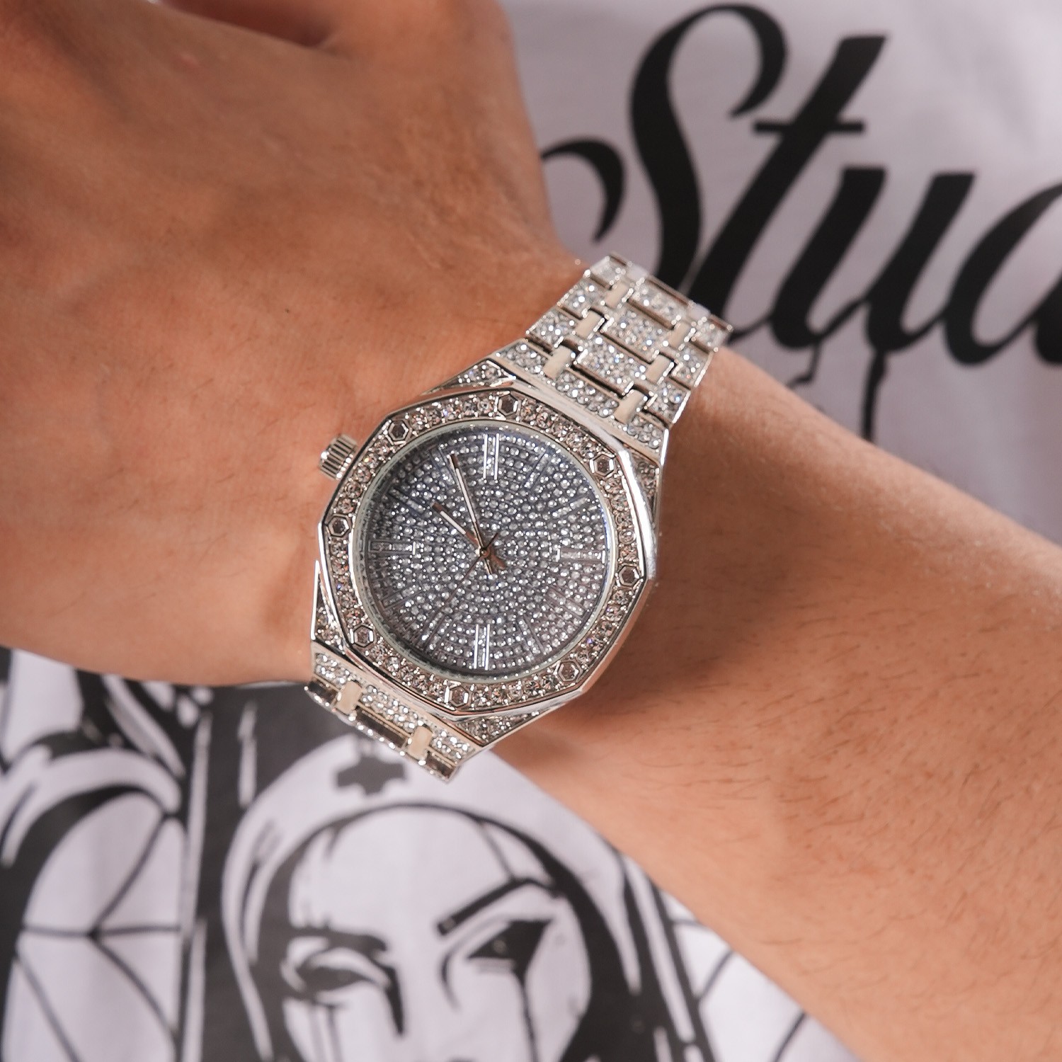 Chopers Iced Out Watch (Silver)