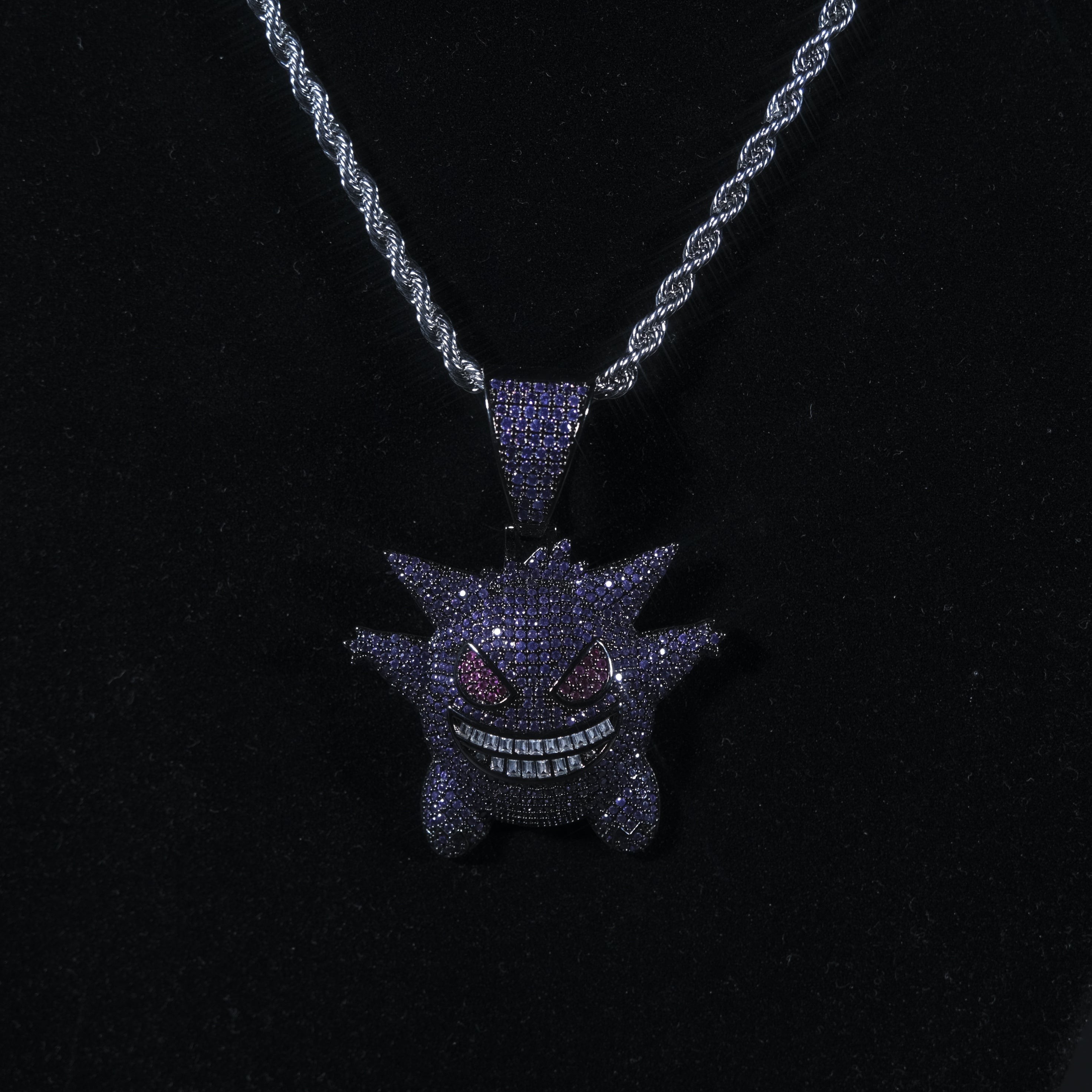 Iced Out Gengar Pendant Purple