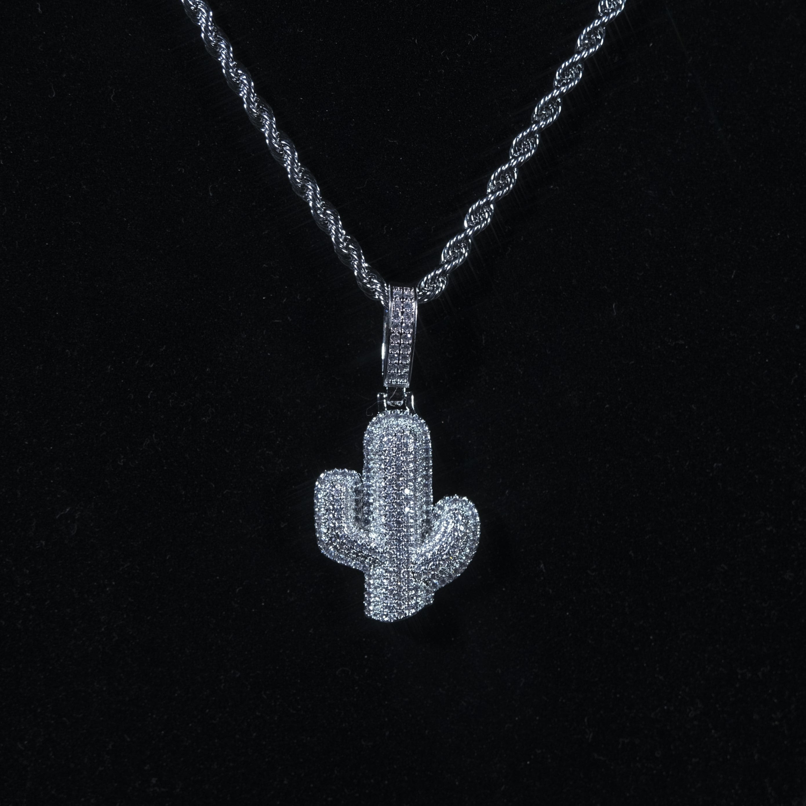 Iced Out Cactus (Silver)