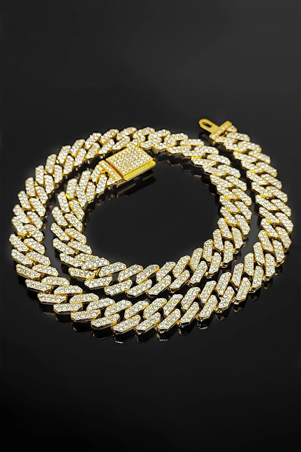 12MM PRONG CHAIN - Gold