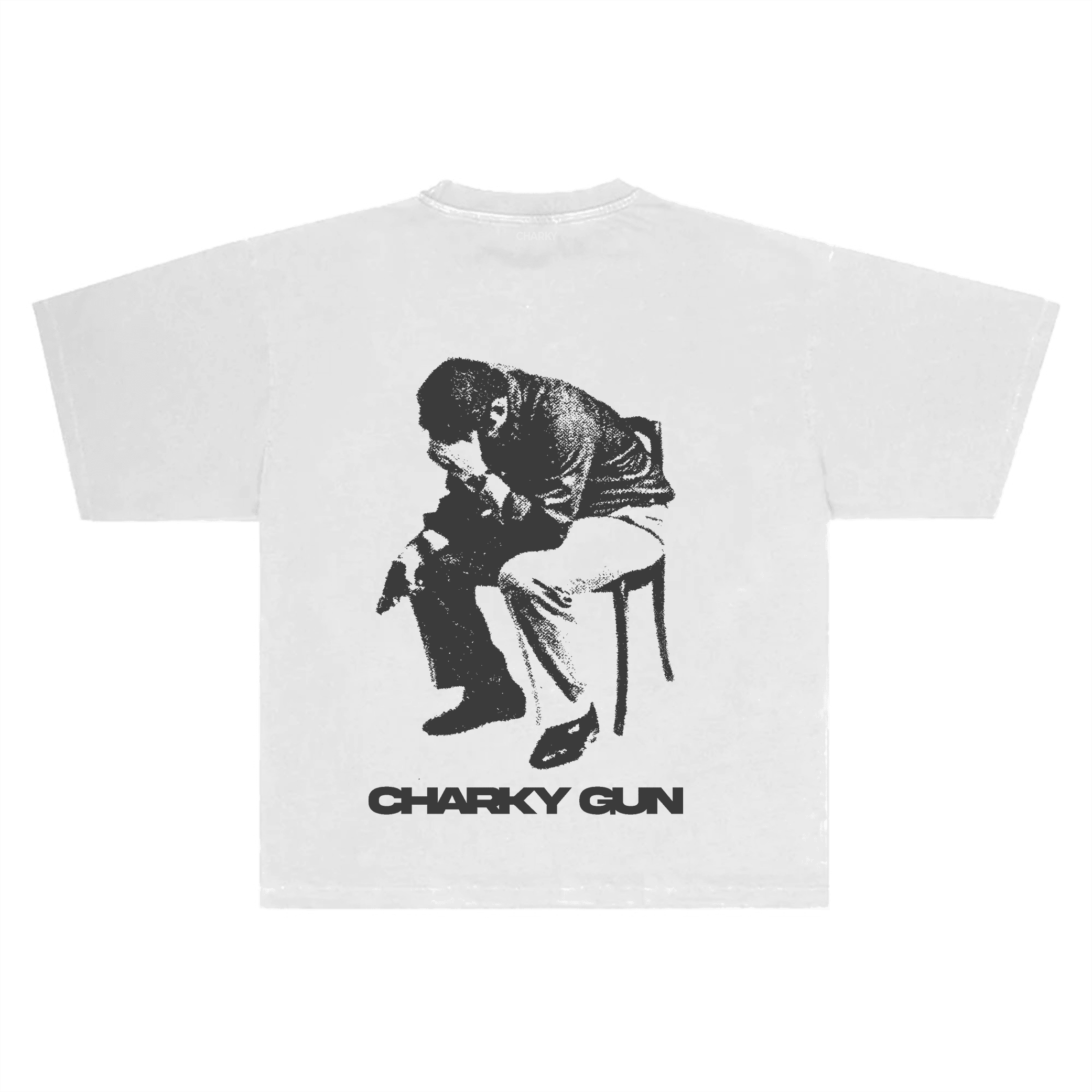 CHARKY WHITE OVERSIZE TEE TB19