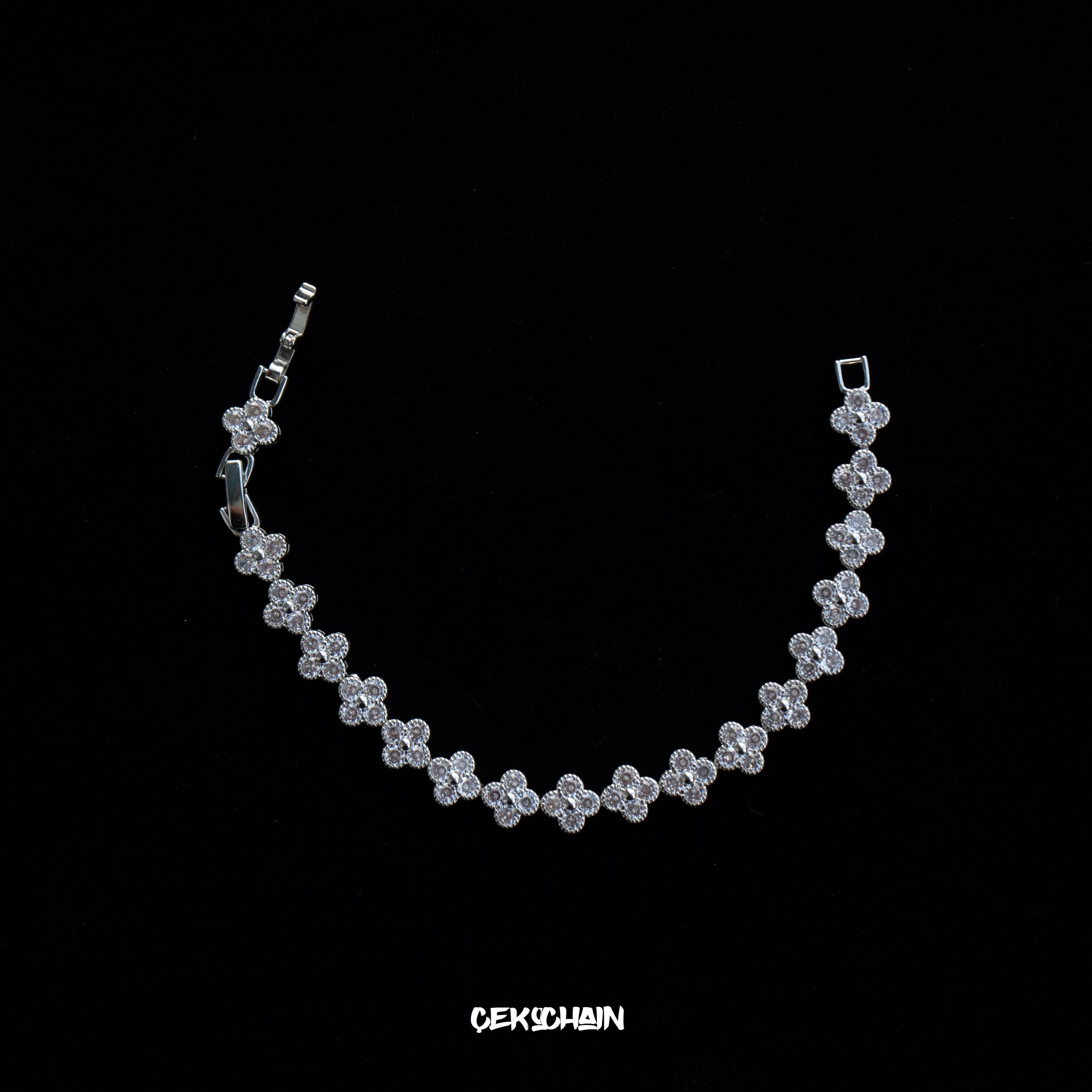 Iced Out Mini Clover Bracelet 