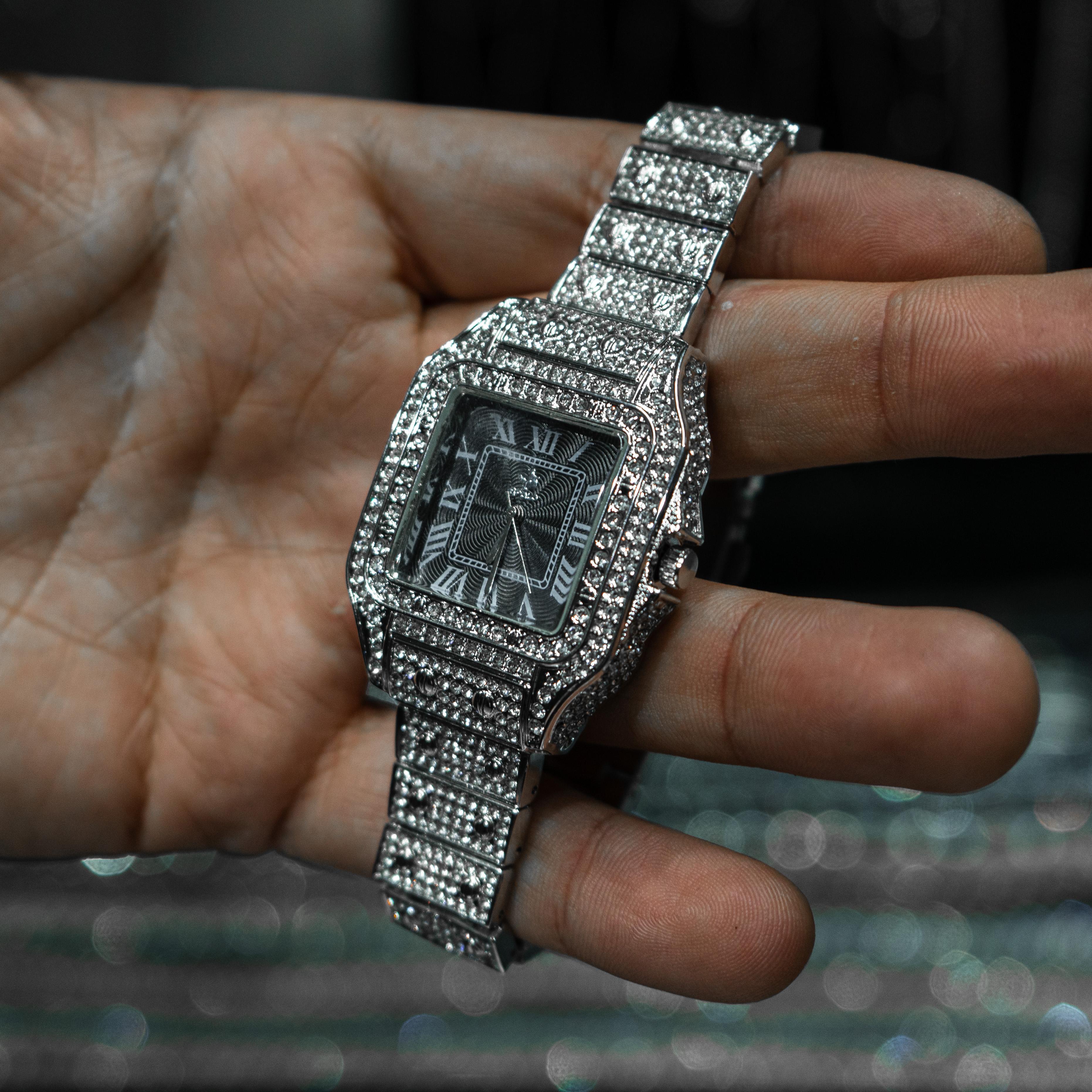 Silver Class ICED OUT WATCH SAAT