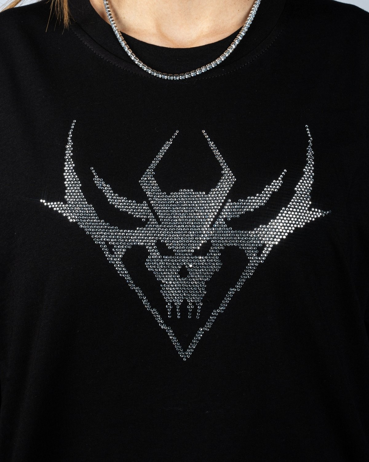 Skullhorns Rhinestone Oversize Tee RS2