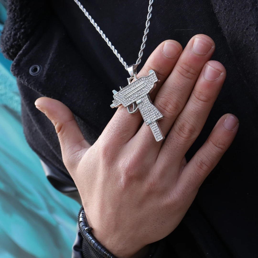 Iced Out Uzi Pendant v2