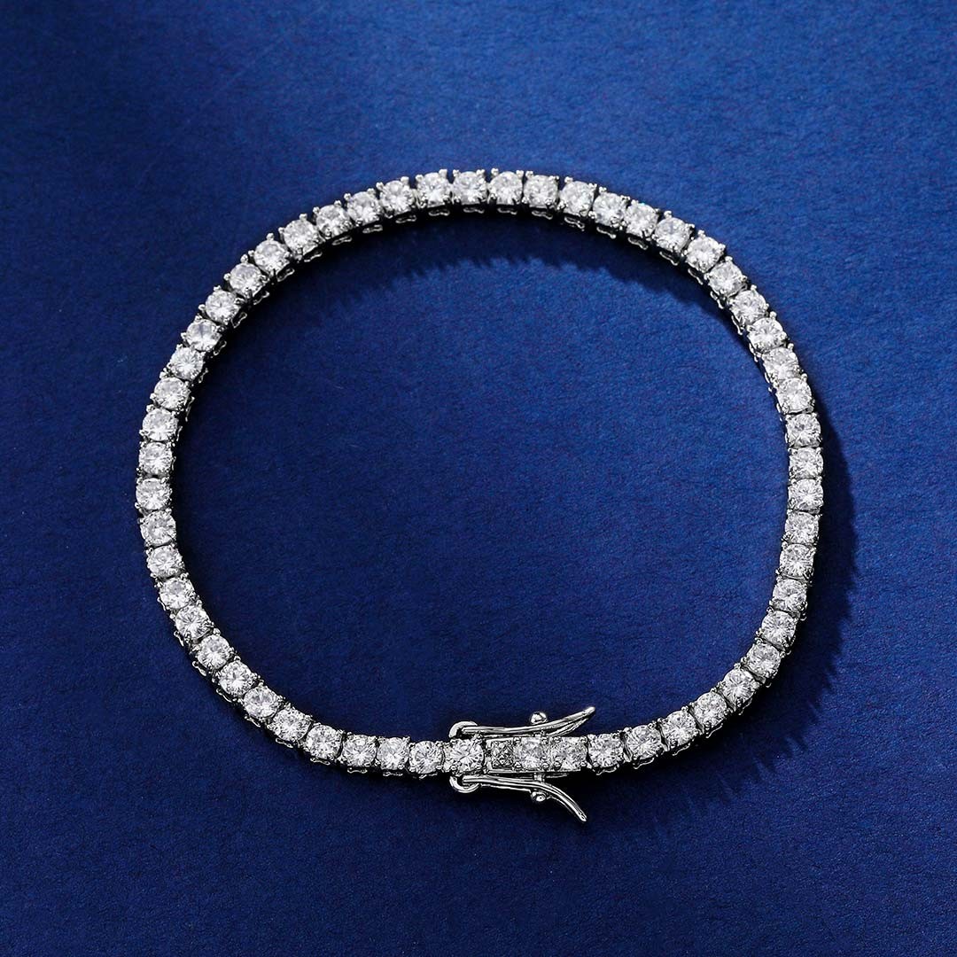 3mm Tennis Bracelet (18K White Gold)