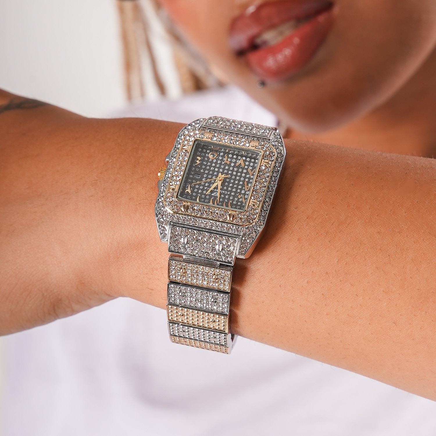 Class ICED OUT WATCH (Double Color Black)